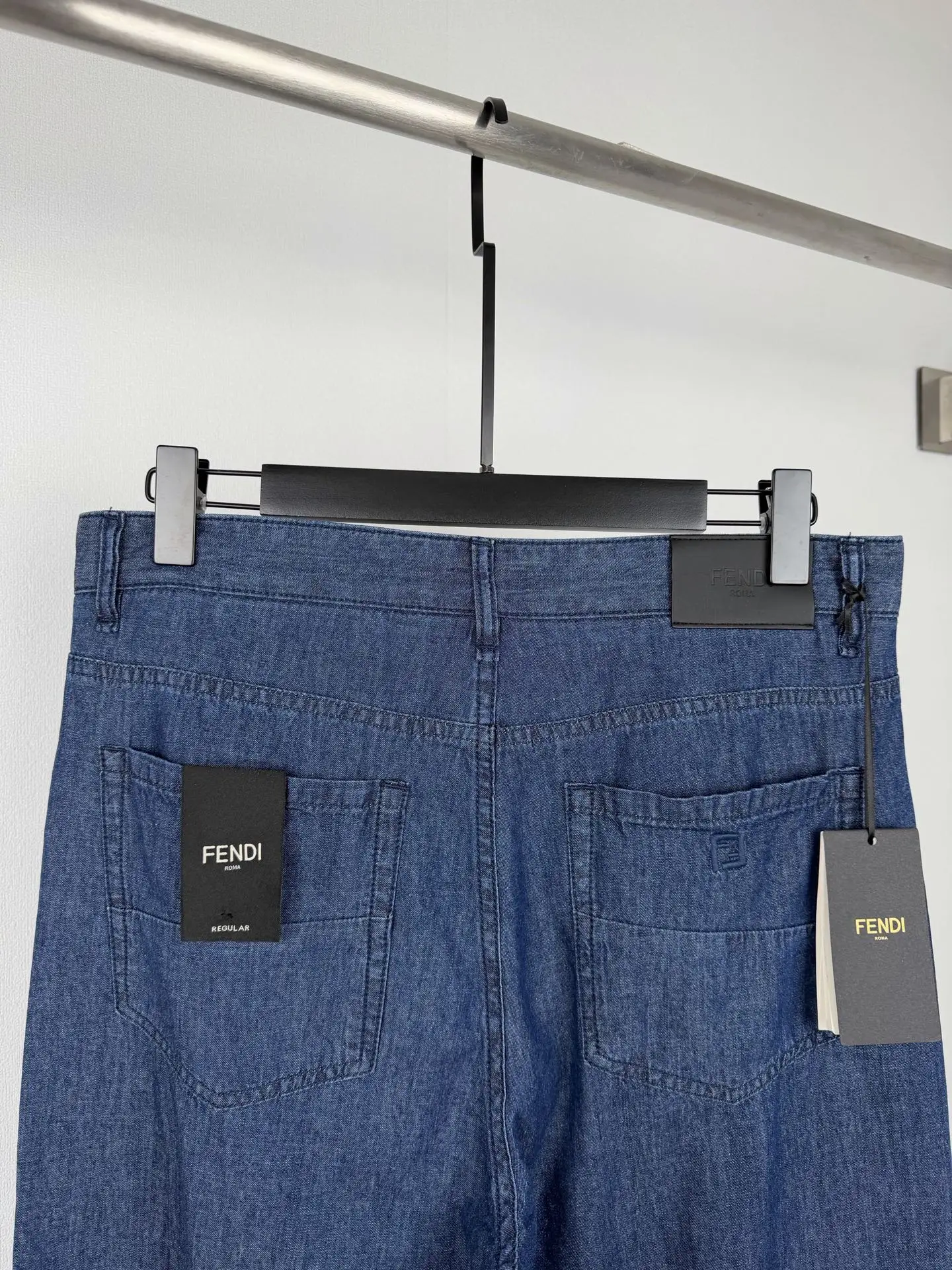 FF Logo Embroidered Straight-Leg Jeans D27520101 — view 4