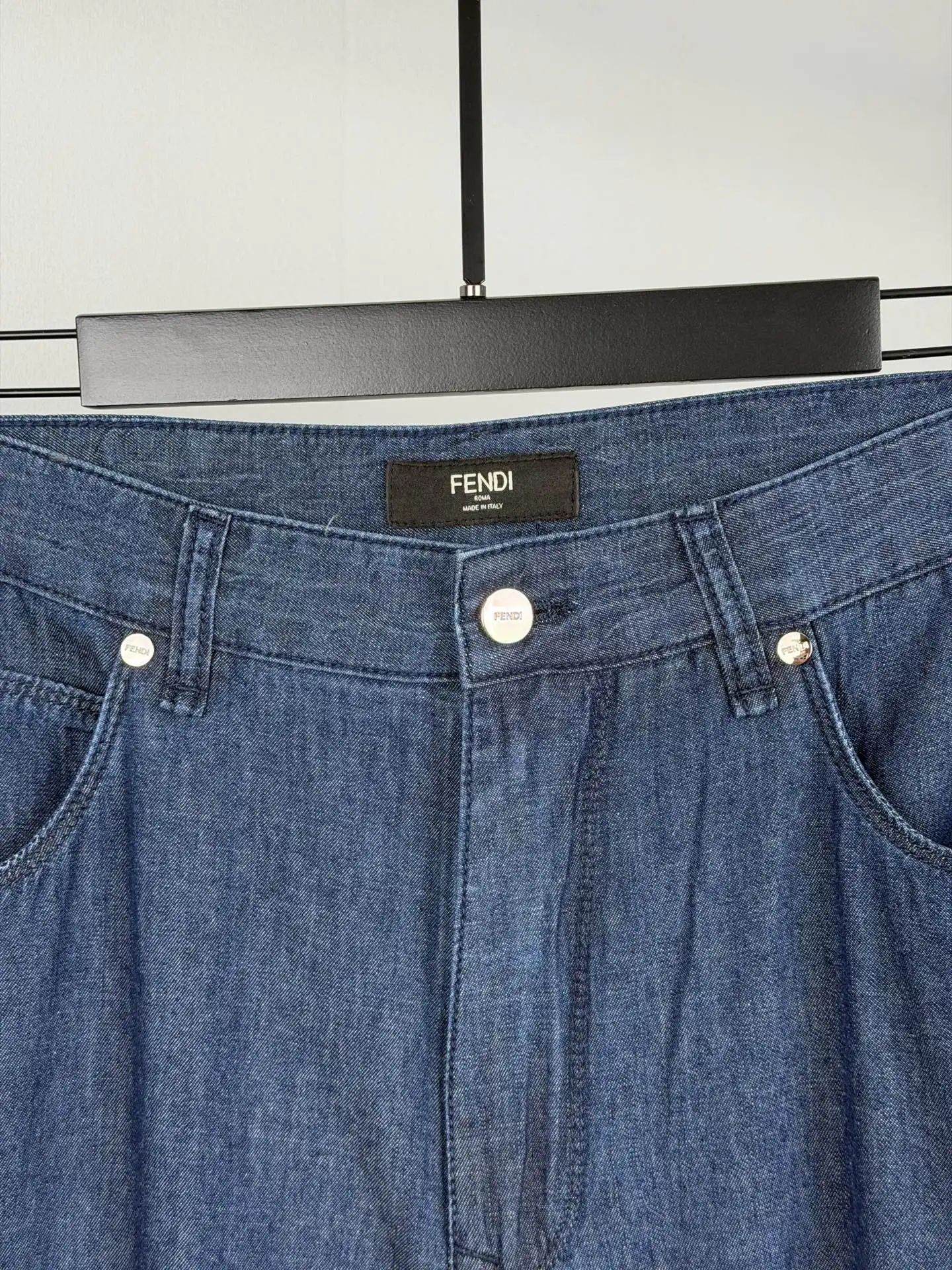 FF Logo Embroidered Straight-Leg Jeans D27520101 — view 5