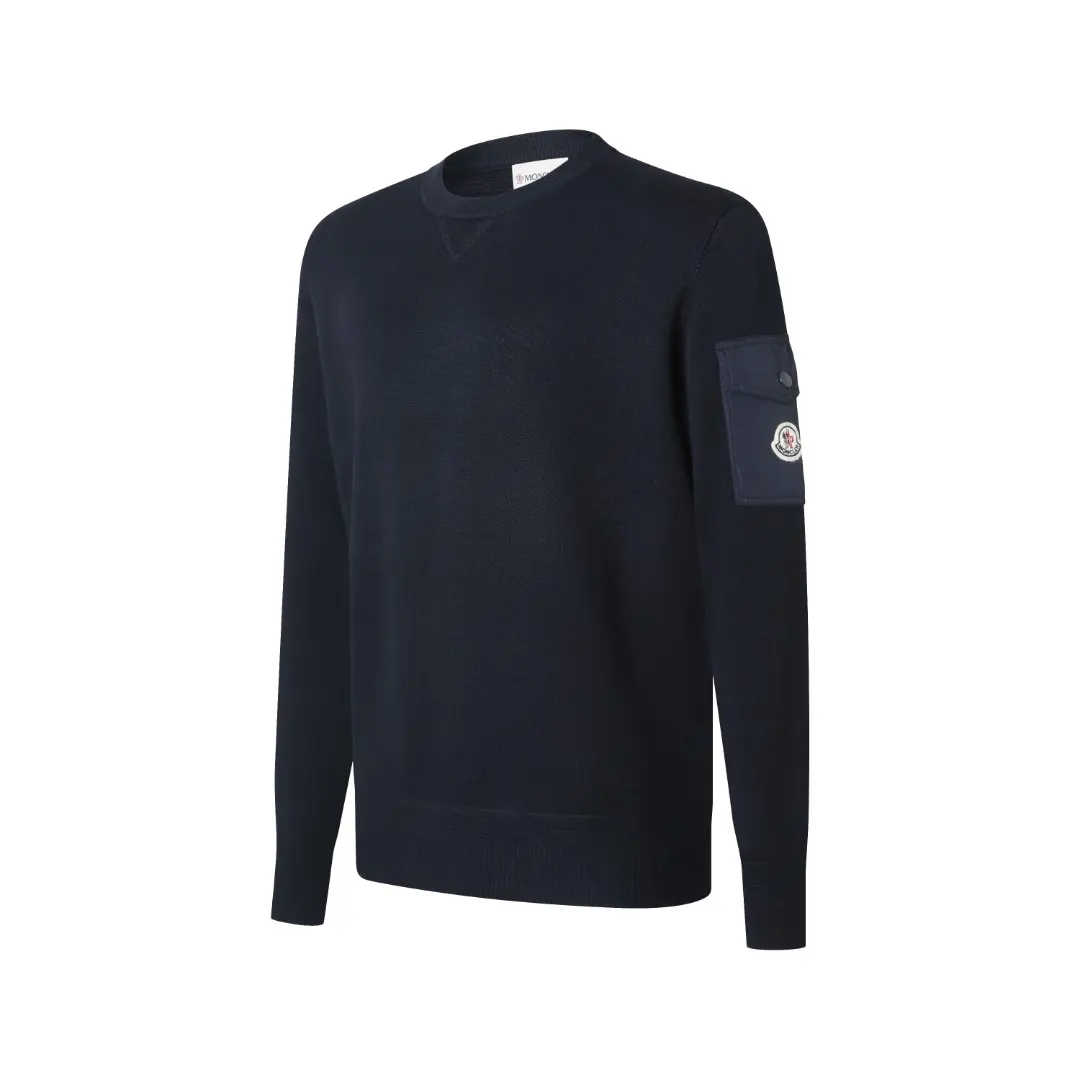 Logo-Patch Wool-Blend Crew-Neck Sweater D27521907 — view 2