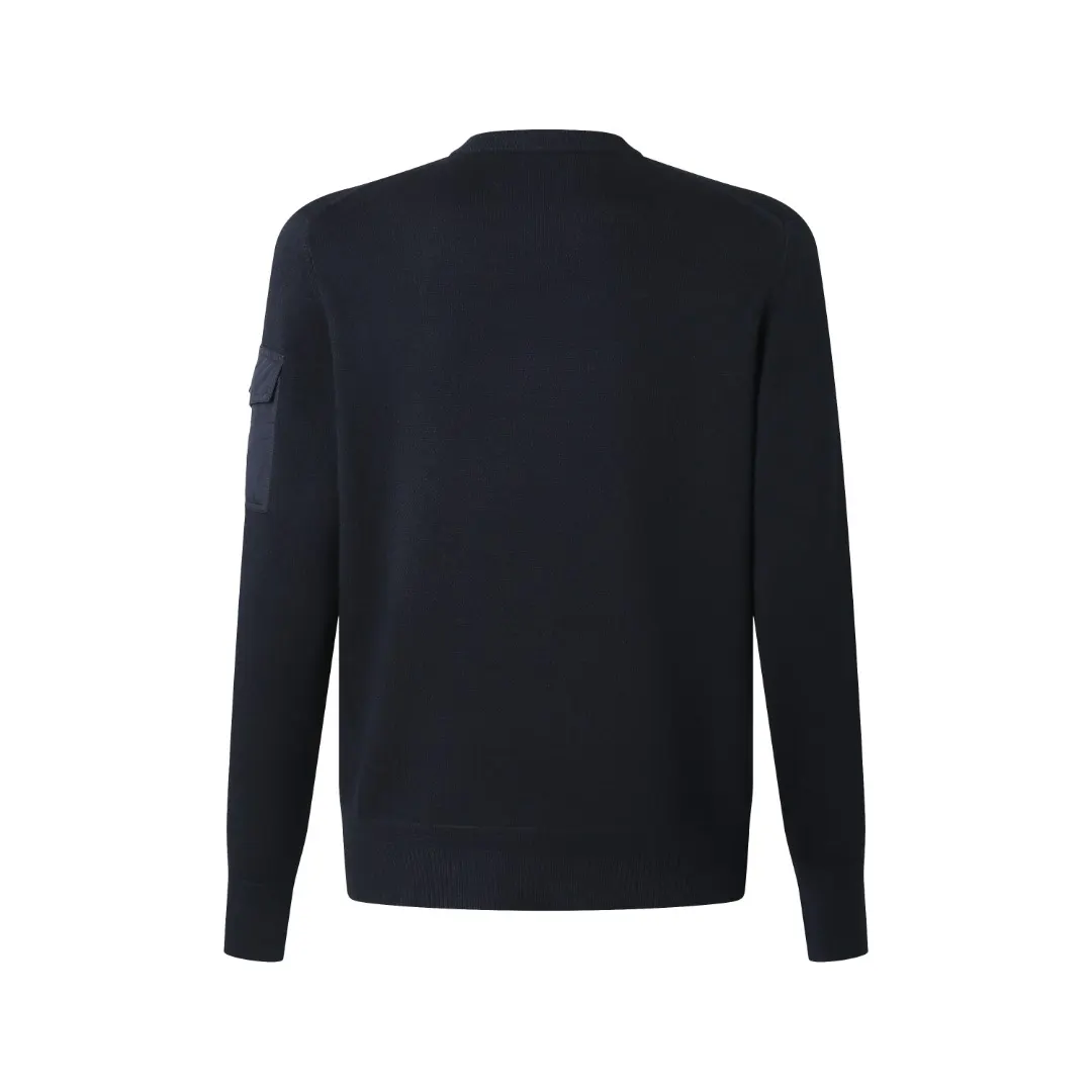 Logo-Patch Wool-Blend Crew-Neck Sweater D27521907 — view 3