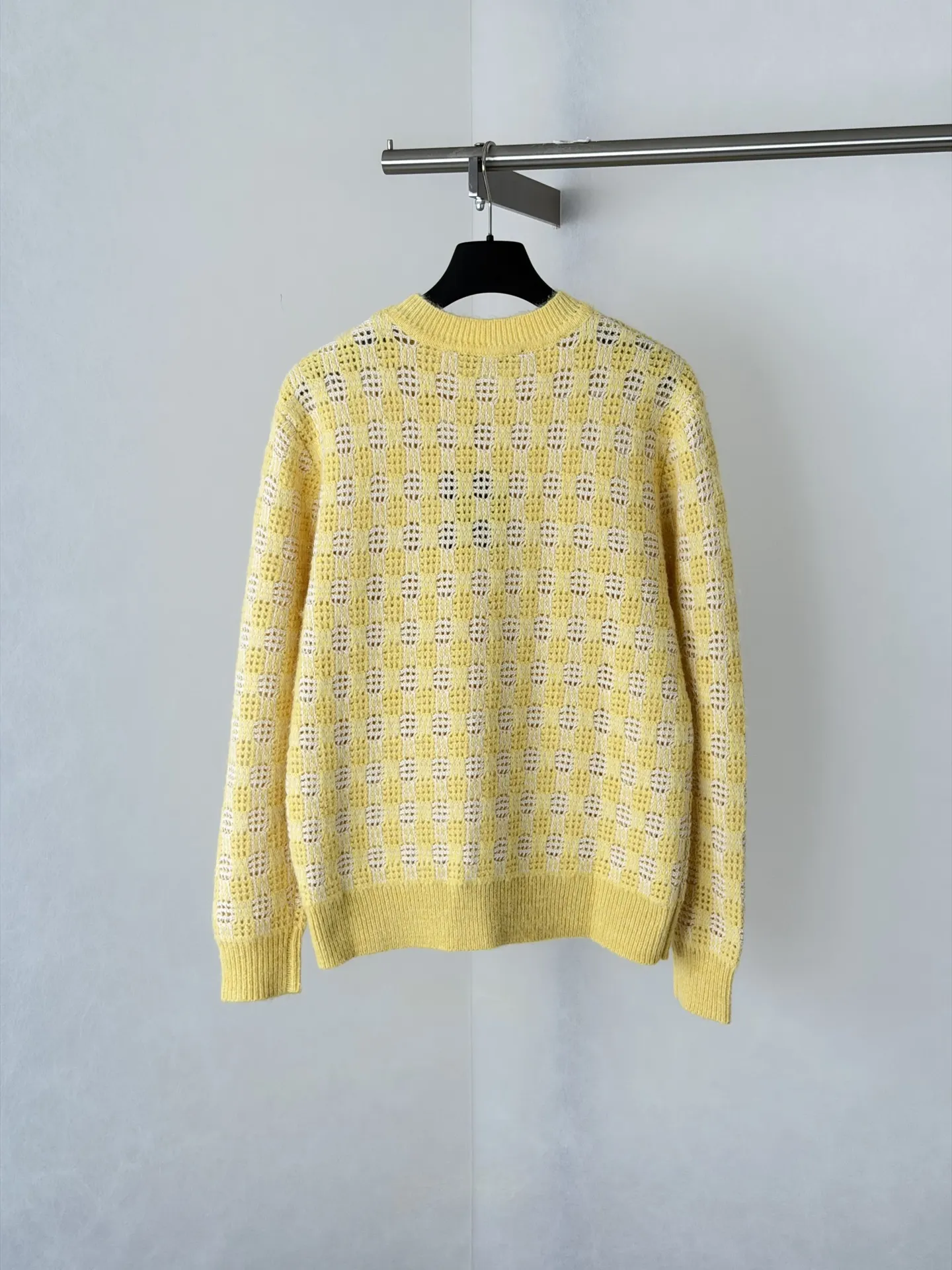 Damier Open-Knit Crew-Neck Sweater D28023447 — view 2