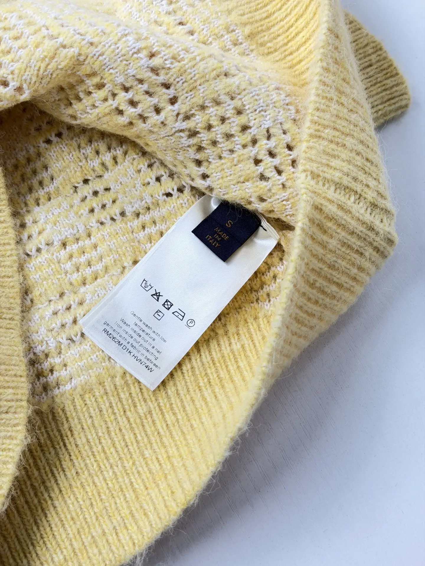 Damier Open-Knit Crew-Neck Sweater D28023447 — view 7