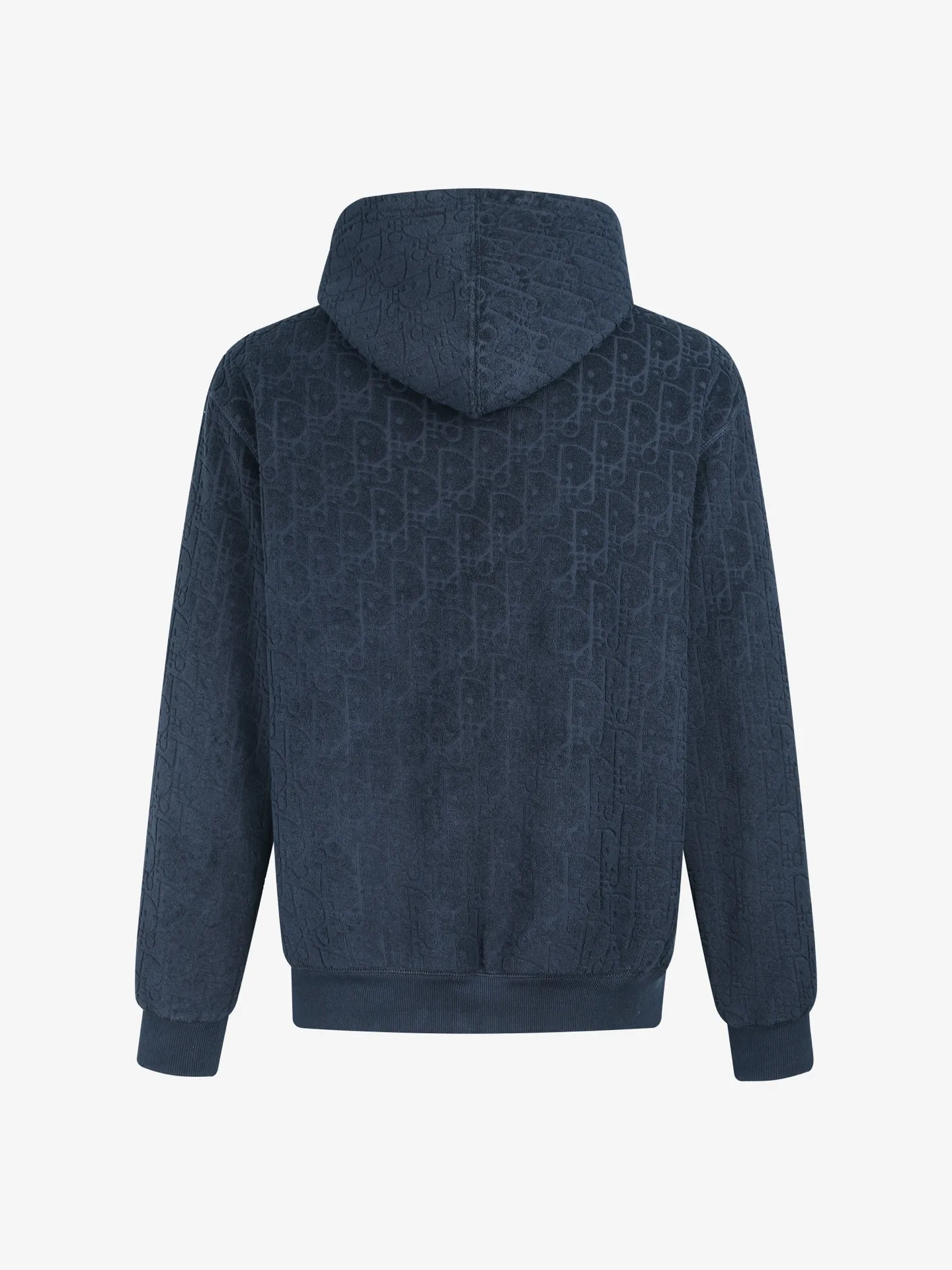Oblique Jacquard Cotton-Terry Hoodie D28021926 — view 2
