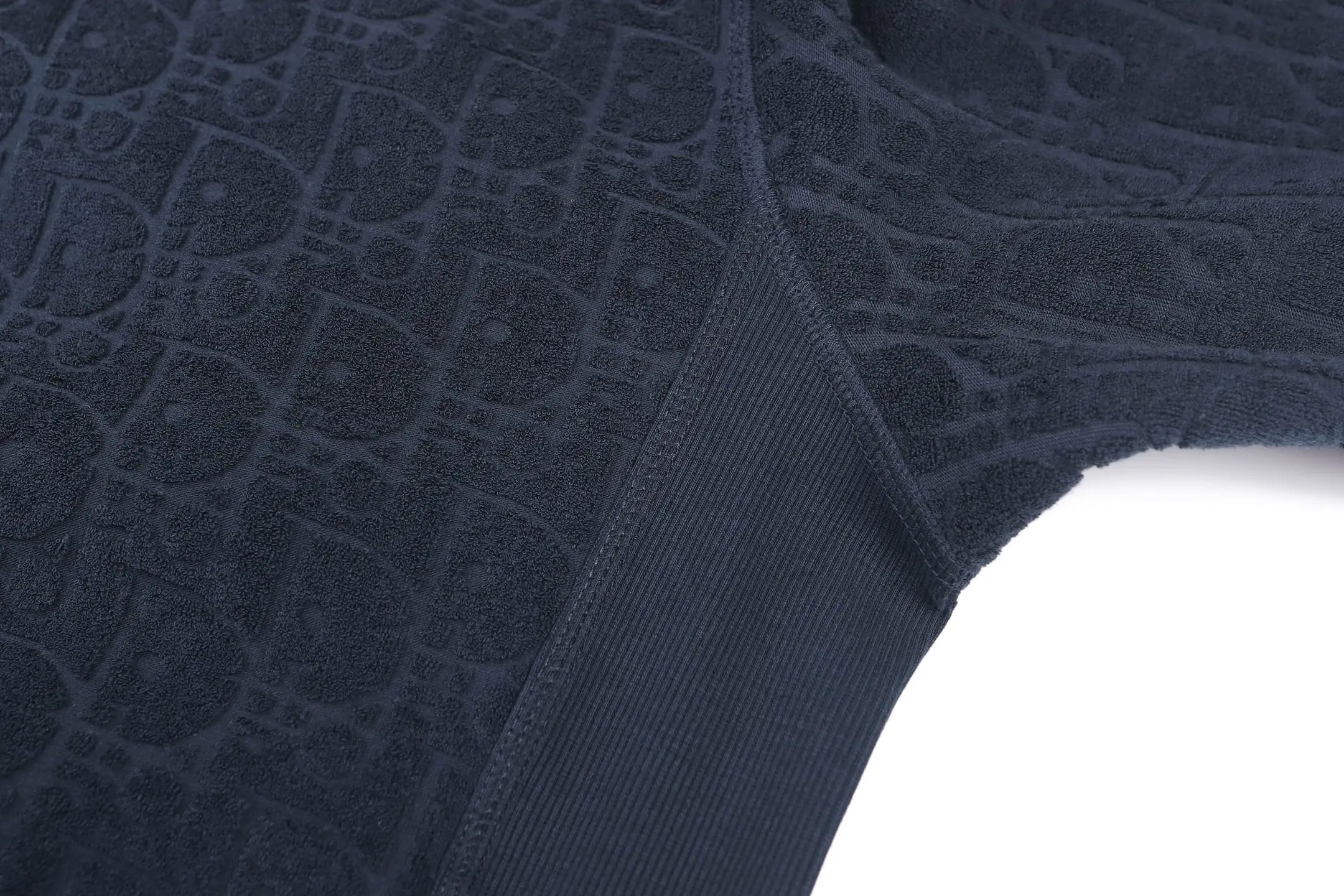 Oblique Jacquard Cotton-Terry Hoodie D28021926 — view 8
