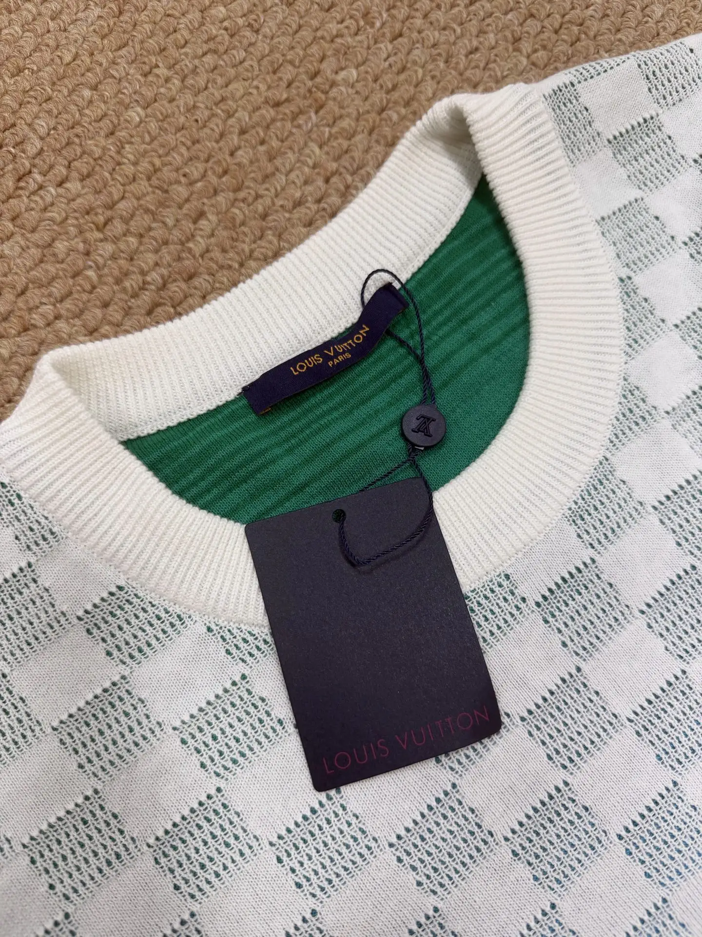 Damier Gradient Crew-Neck Knit Sweater D28021885 — view 7