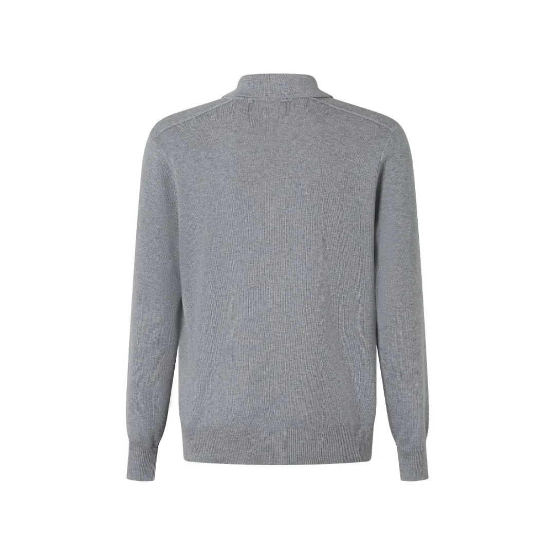Check-Trim Wool-Blend Knit Cardigan D28523584 — view 3