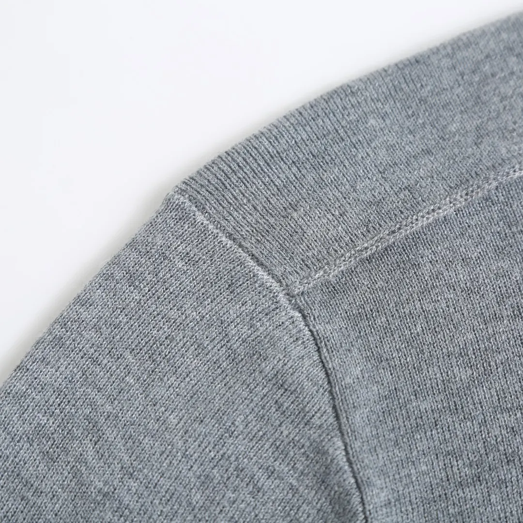 Check-Trim Wool-Blend Knit Cardigan D28523584 — view 10