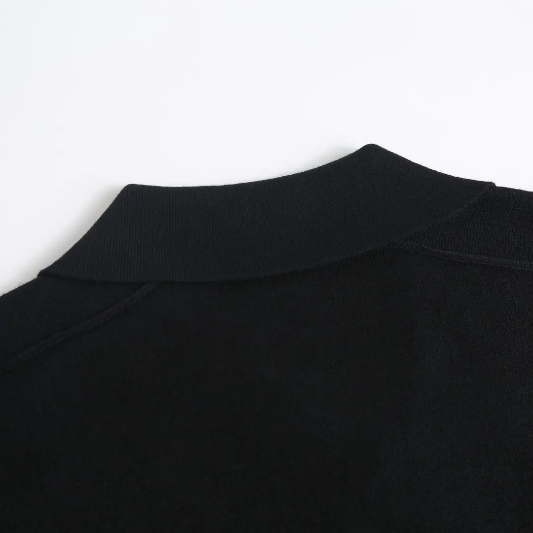 Check-Trim Wool-Blend Polo Cardigan D28523583 — view 10