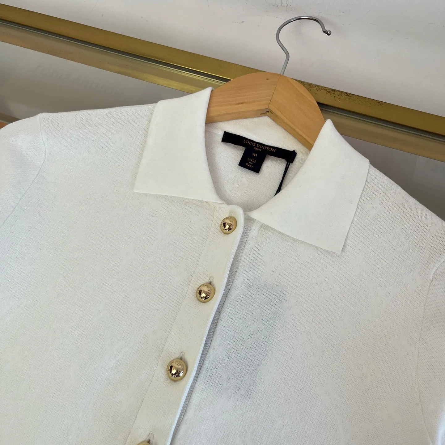 Monogram Piqué Cotton Polo Shirt D28522745 — view 3