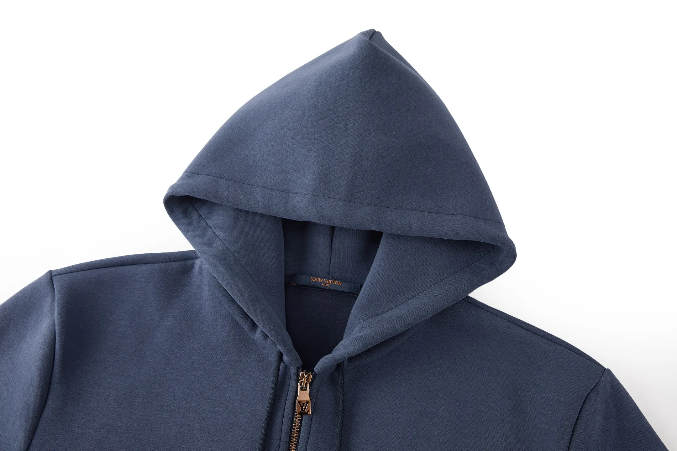 Leather Patch Zip-Up Hoodie D29023474 — view 3