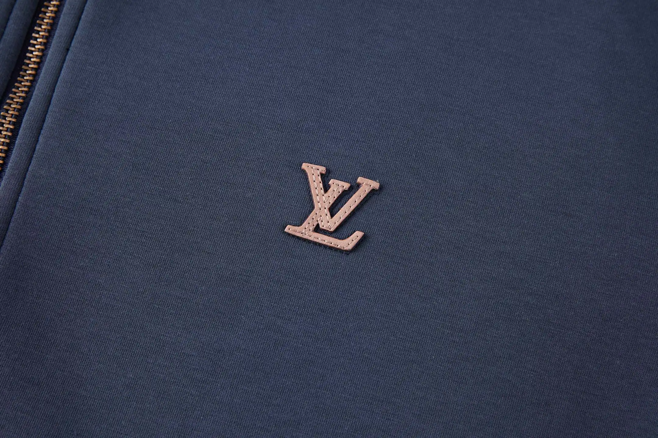 Leather Patch Zip-Up Hoodie D29023474 — view 5
