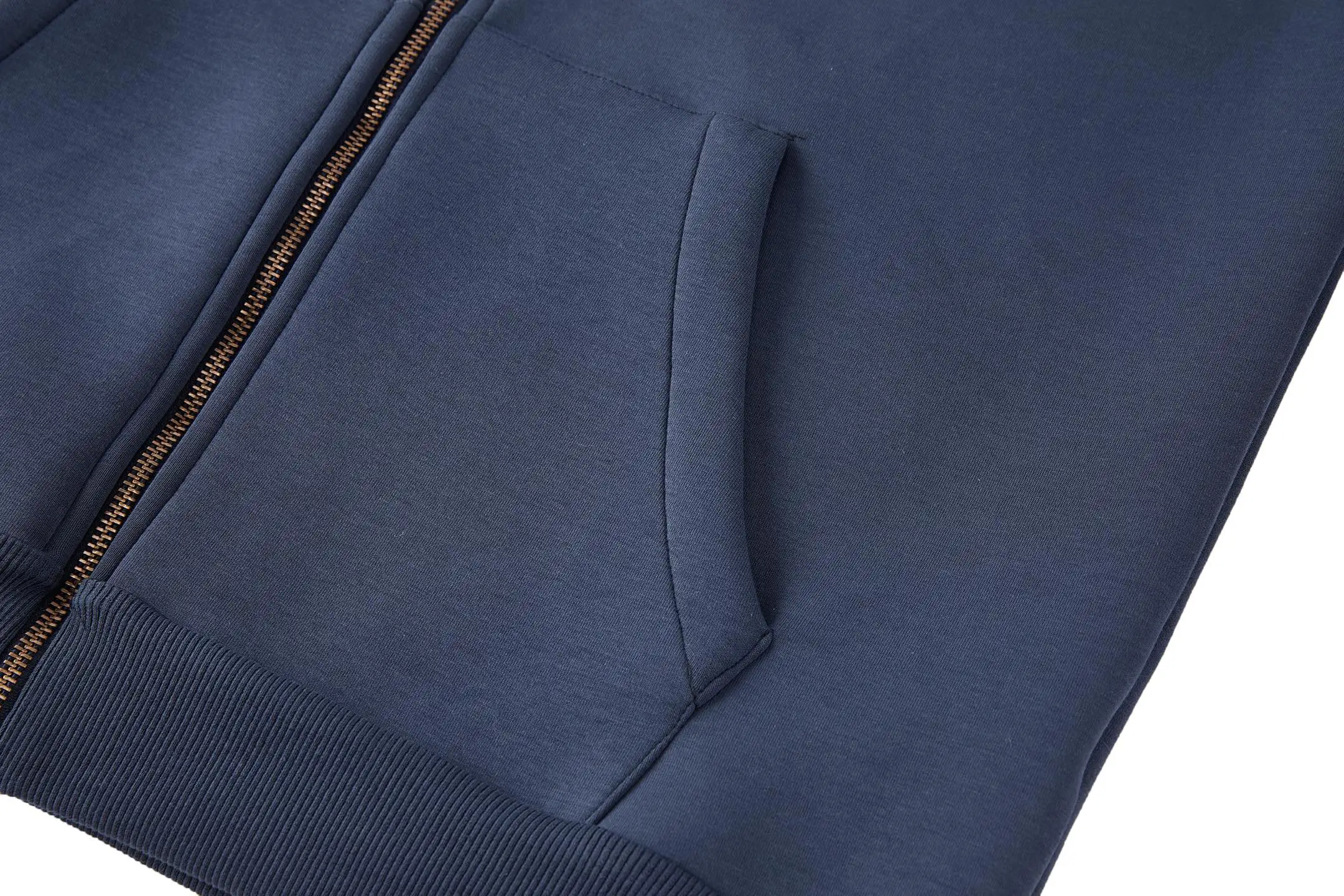 Leather Patch Zip-Up Hoodie D29023474 — view 8