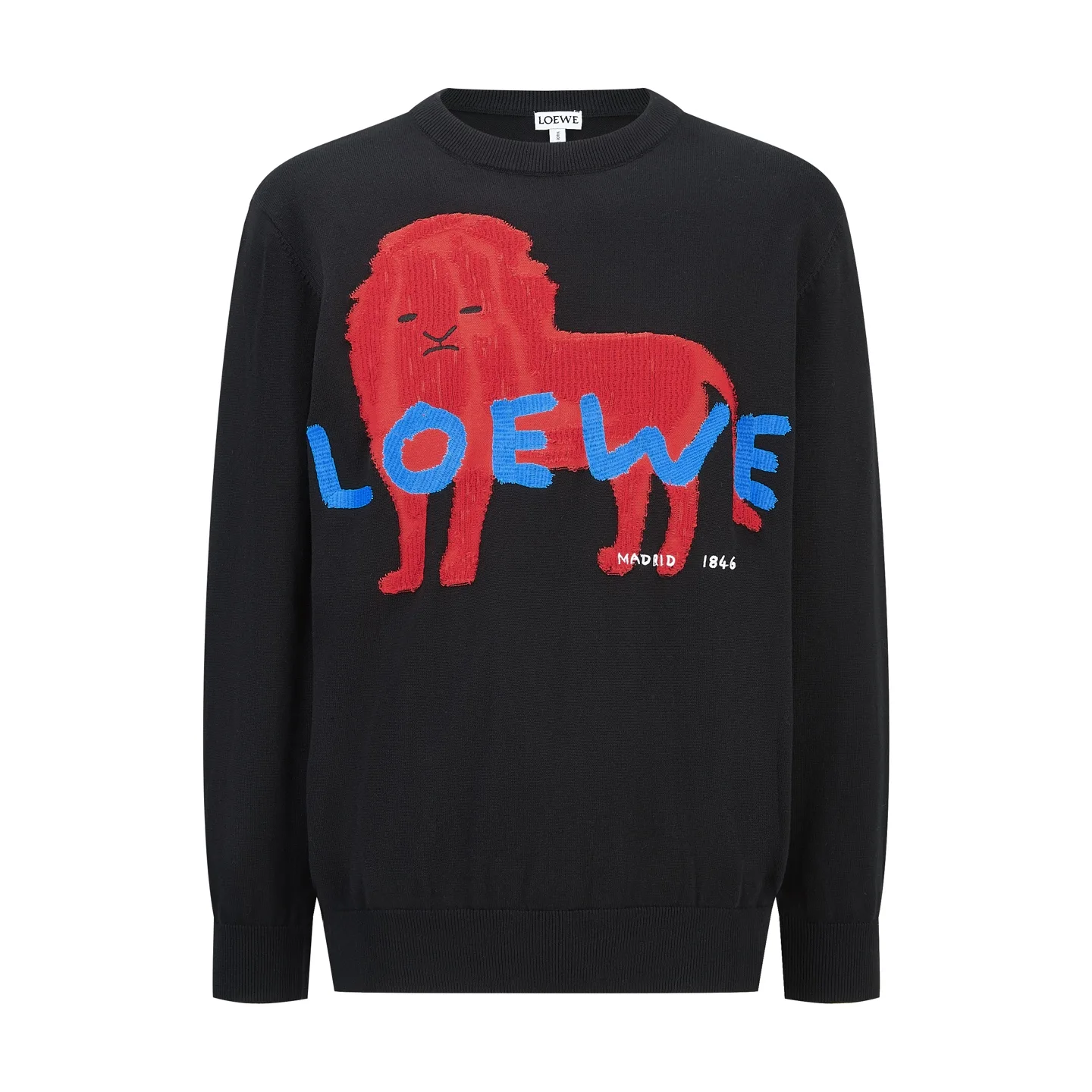 Lion Intarsia Cotton and Silk-Blend Sweater D29021924