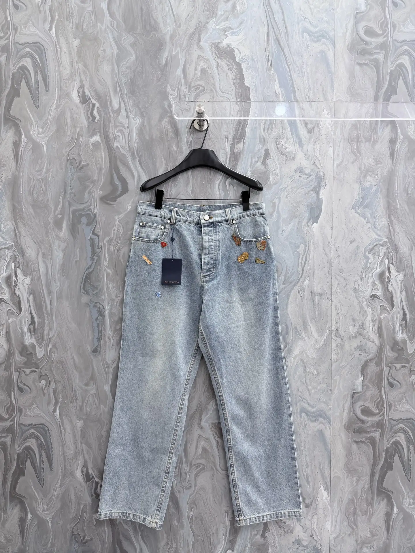Embellished Straight-Leg Denim Jeans D29022039