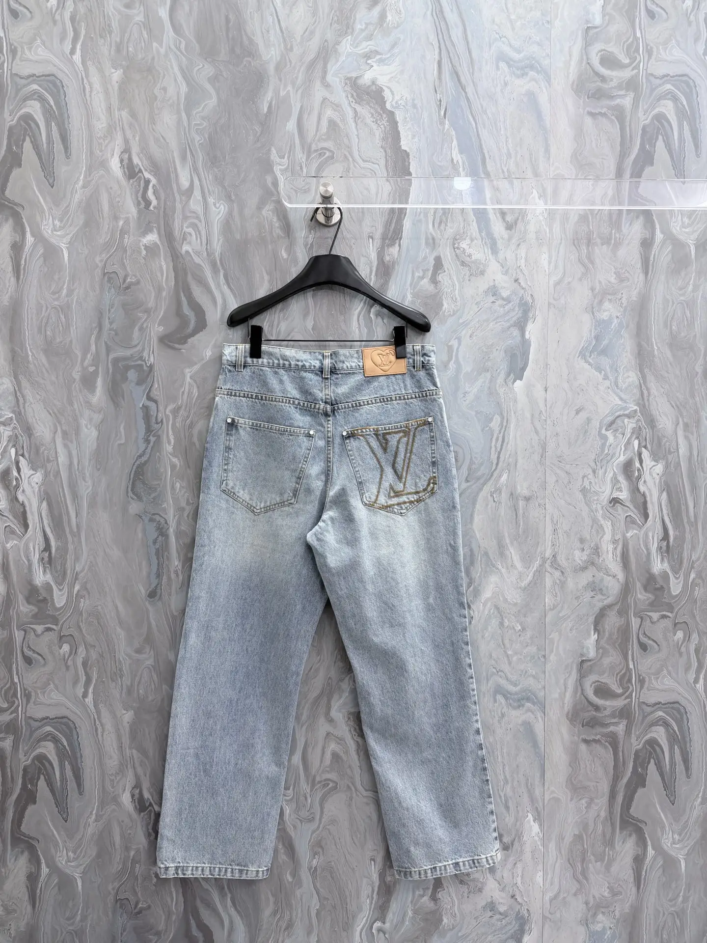 Embellished Straight-Leg Denim Jeans D29022039 — view 2