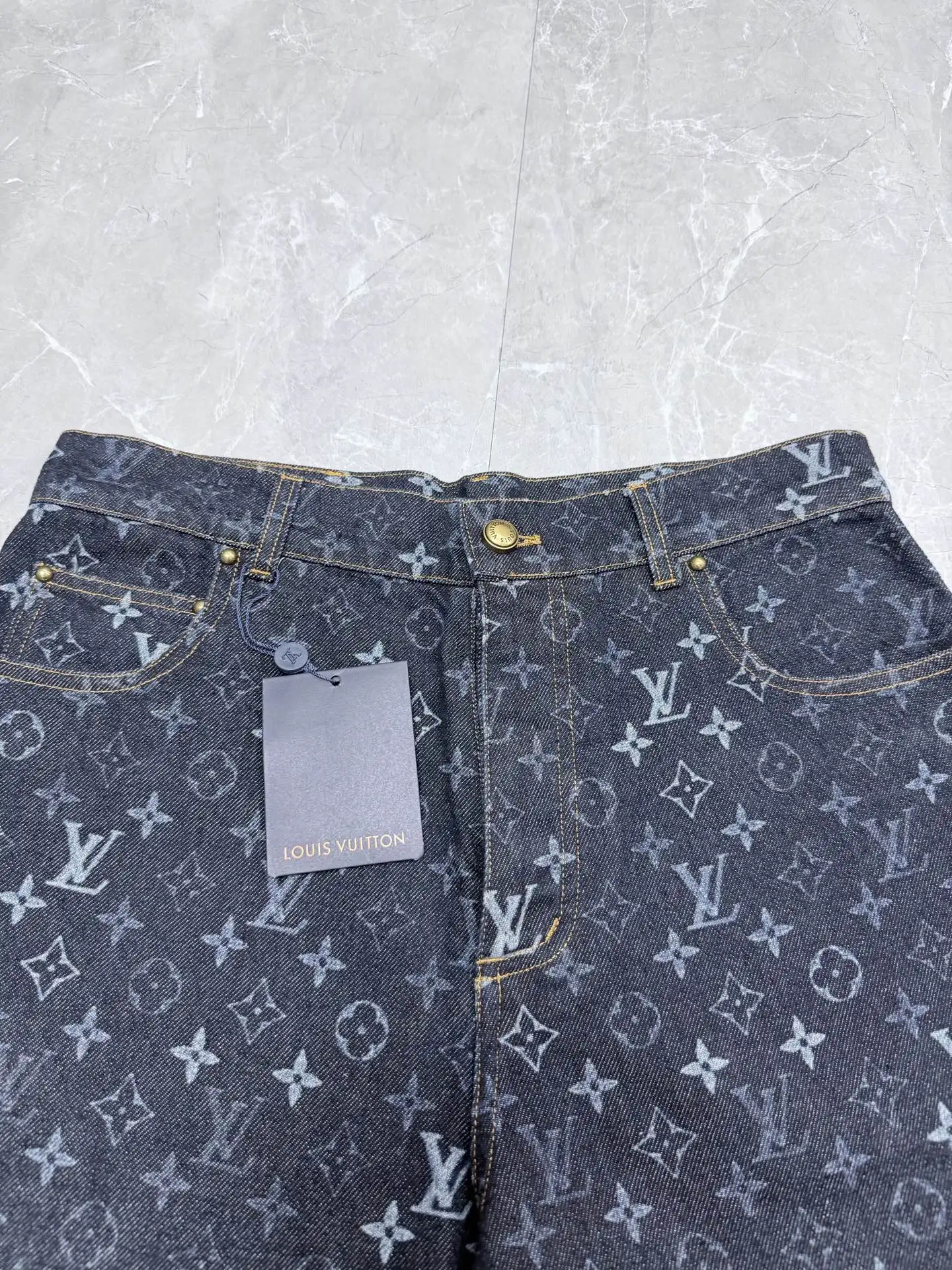 Monogram All-Over Print Denim Jeans D29022031 — view 3