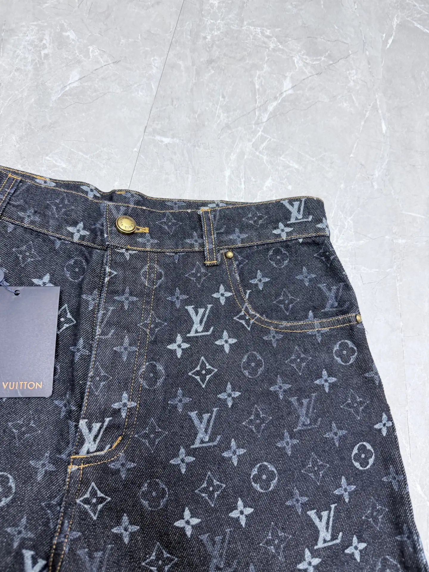 Monogram All-Over Print Denim Jeans D29022031 — view 4