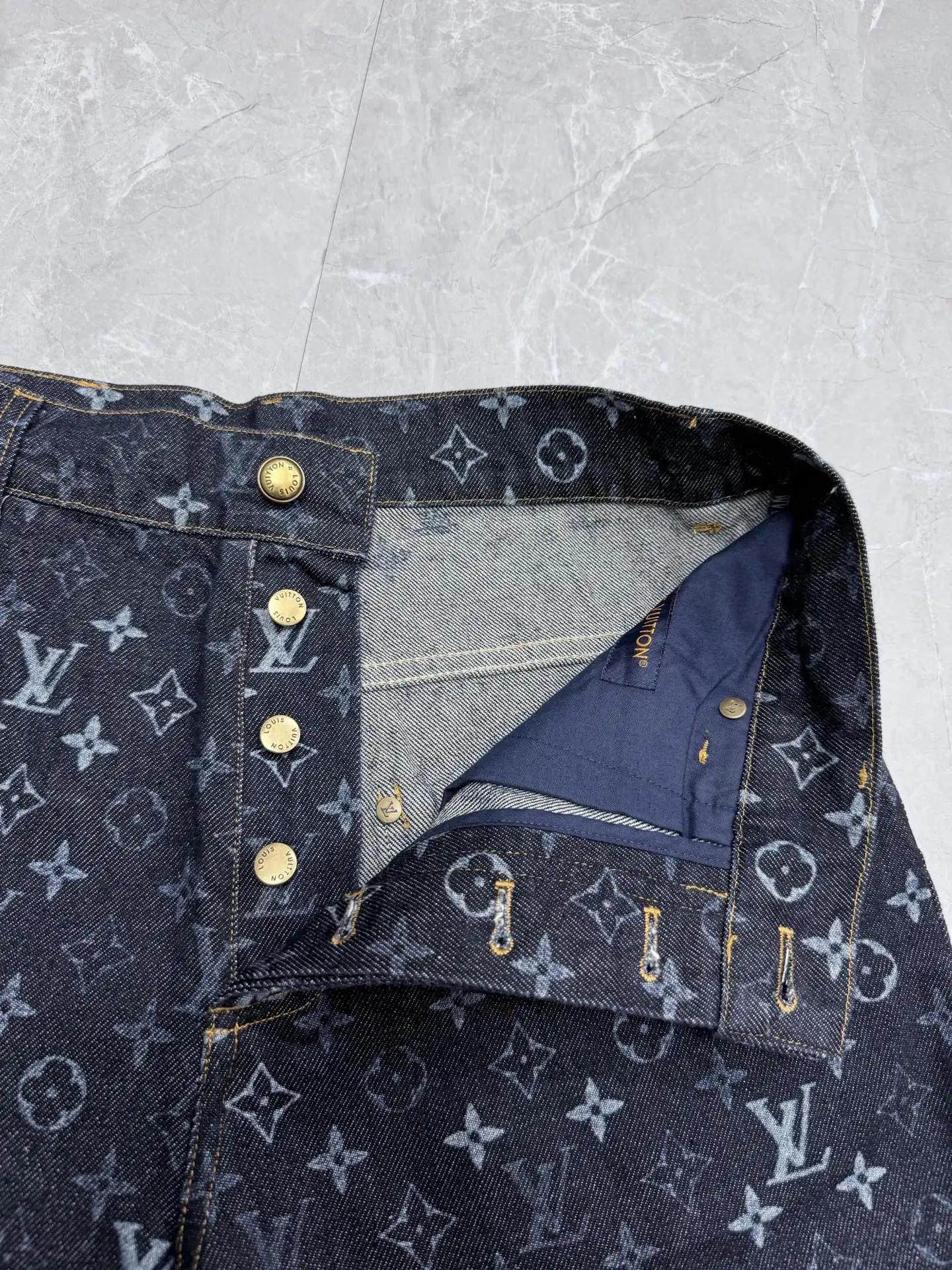 Monogram All-Over Print Denim Jeans D29022031 — view 5