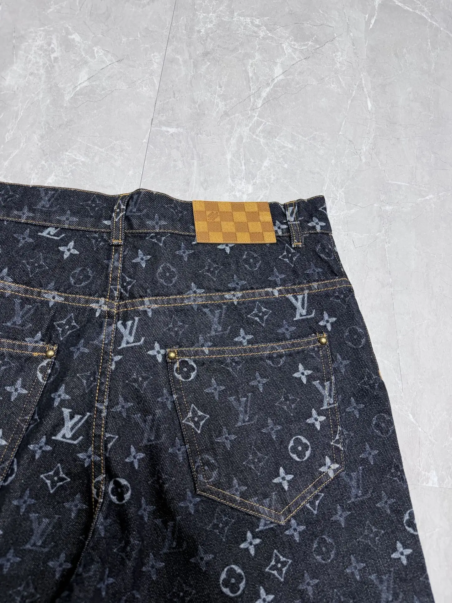 Monogram All-Over Print Denim Jeans D29022031 — view 8