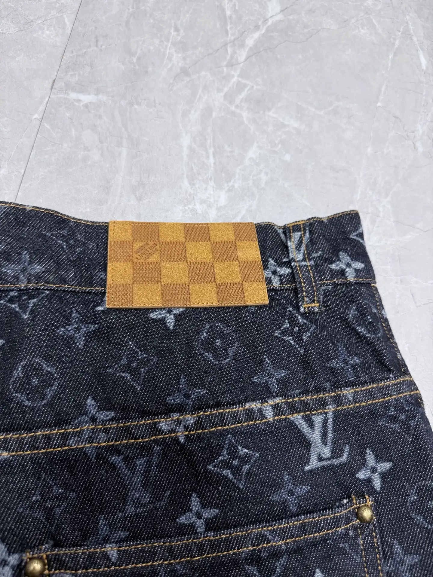 Monogram All-Over Print Denim Jeans D29022031 — view 9