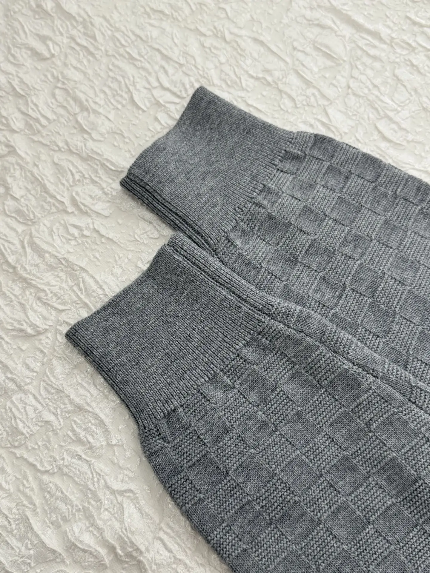 Damier Jacquard Half-Zip Wool Sweater D29519931 — view 10