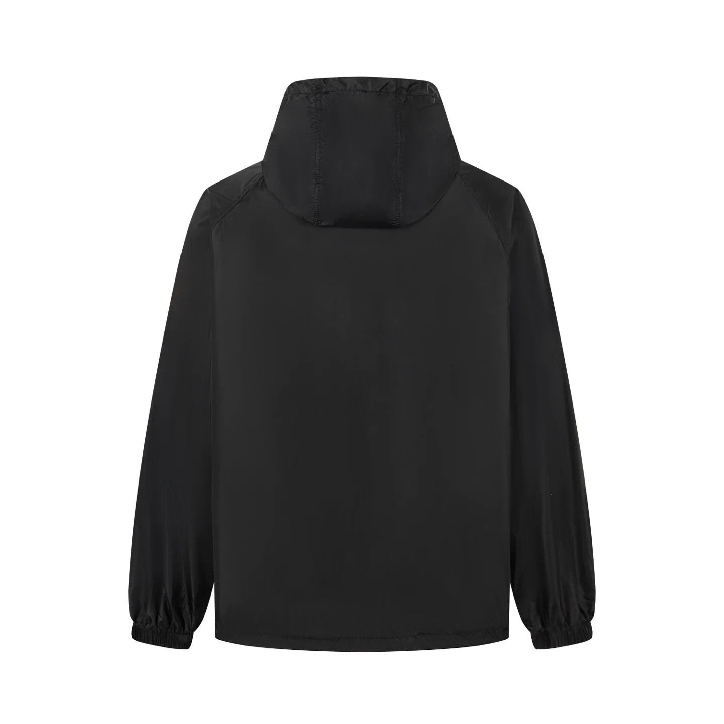 Check-Placket Hooded Nylon Jacket D29521672 — view 2