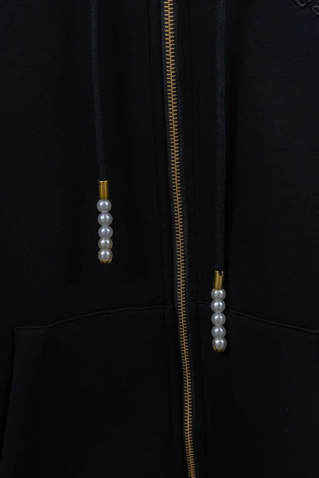 Embroidered Zip-Up Knit Hoodie D29523440 — view 8