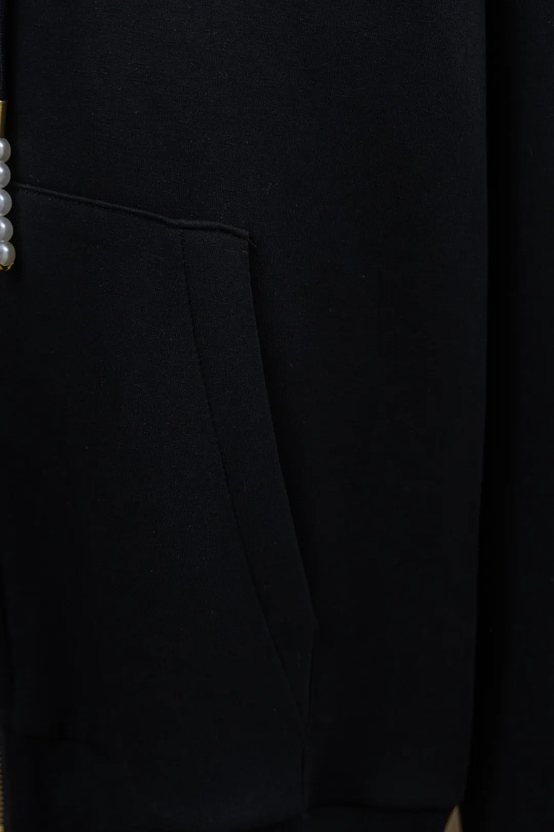 Embroidered Zip-Up Knit Hoodie D29523440 — view 9