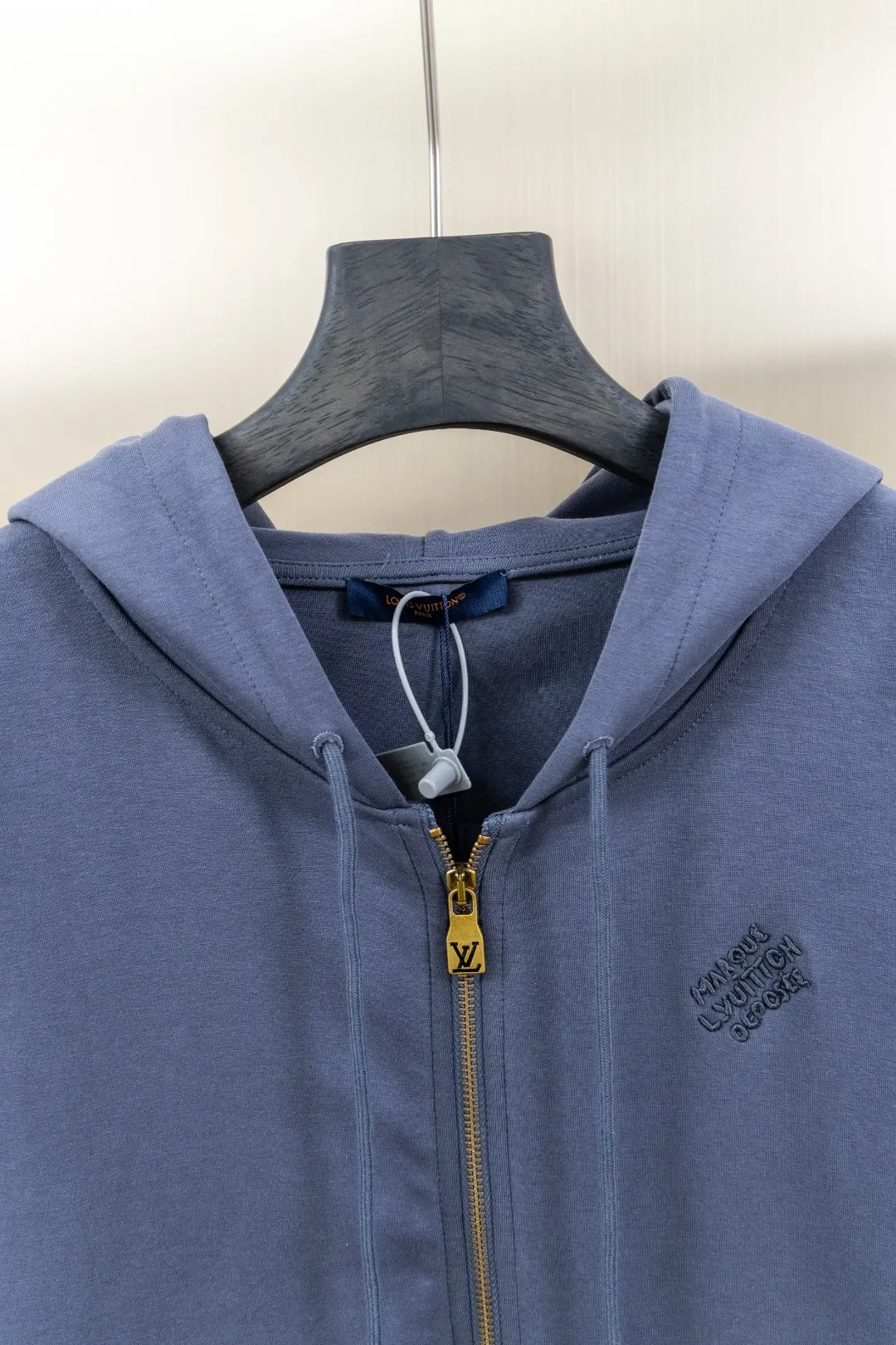 Embroidered Zip-Up Knit Hoodie D29523439 — view 3