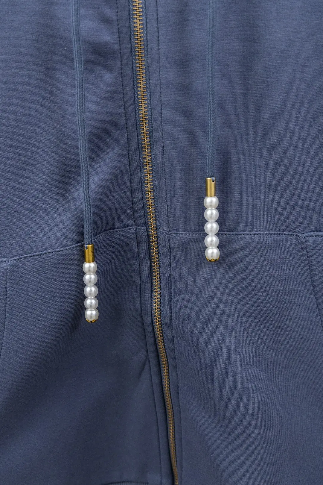 Embroidered Zip-Up Knit Hoodie D29523439 — view 8
