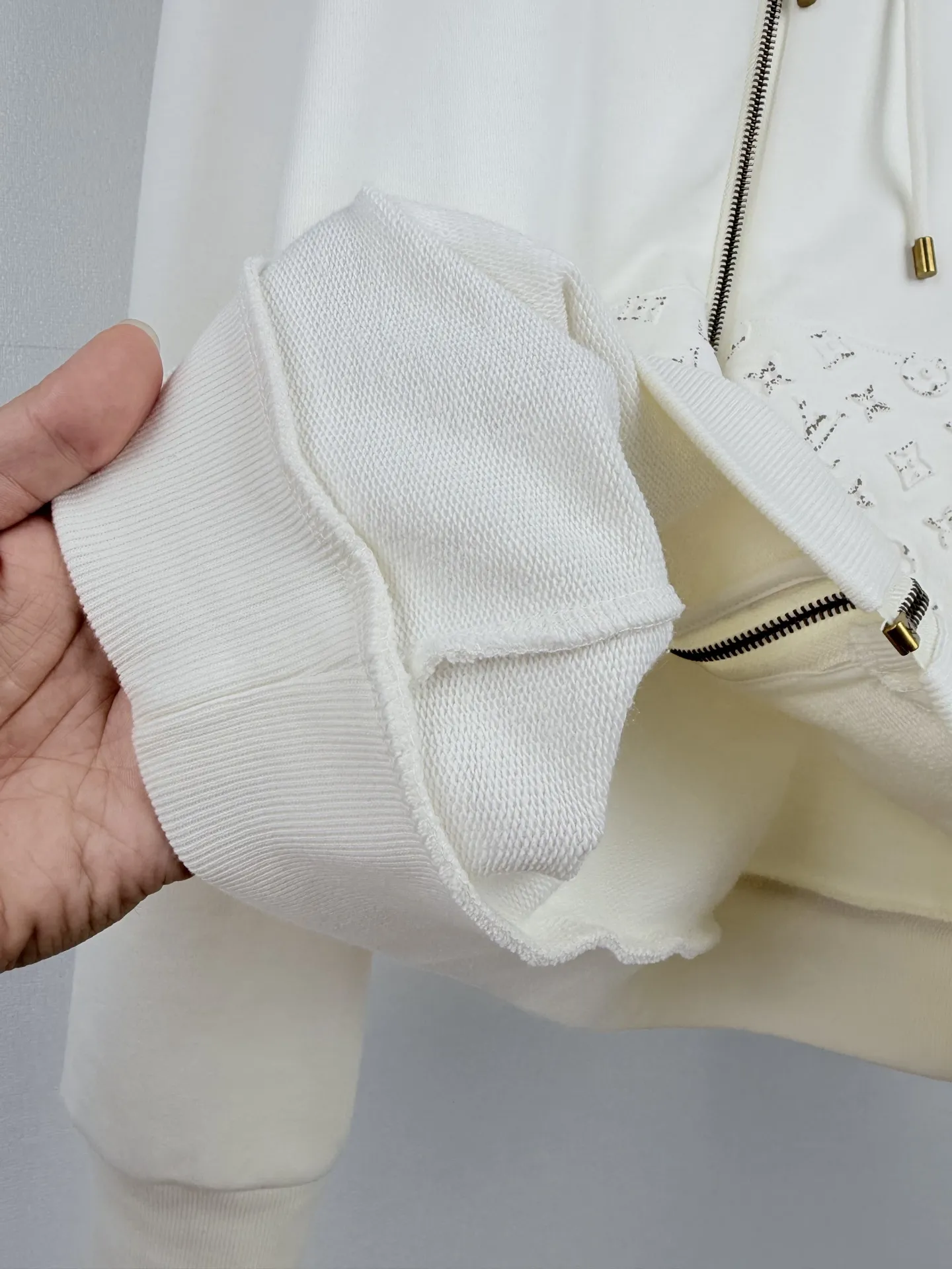 Monogram Embossed Zip-Up Hoodie D30021439 — view 11
