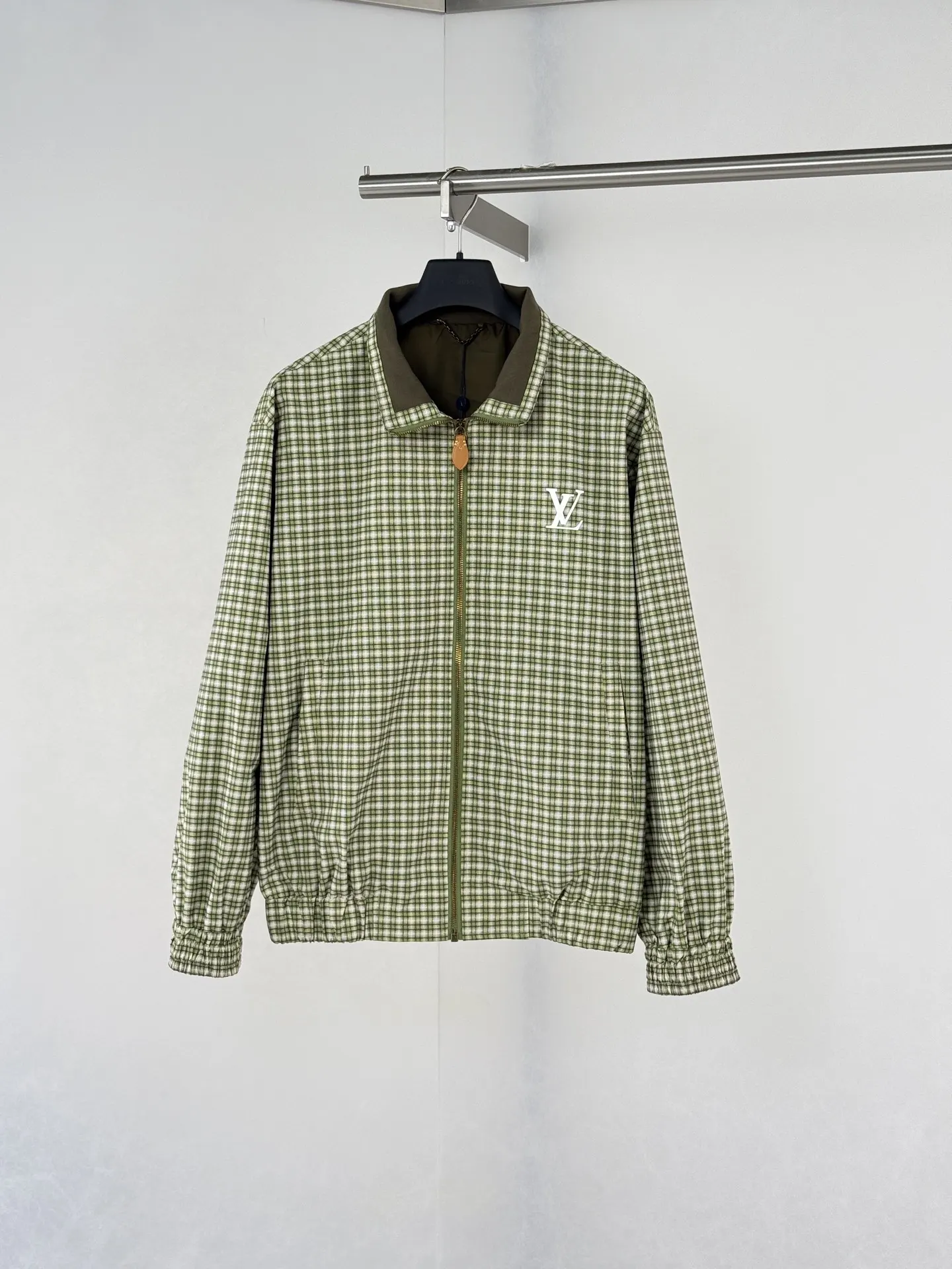 Checkered Gradient Harrington Jacket D30019950