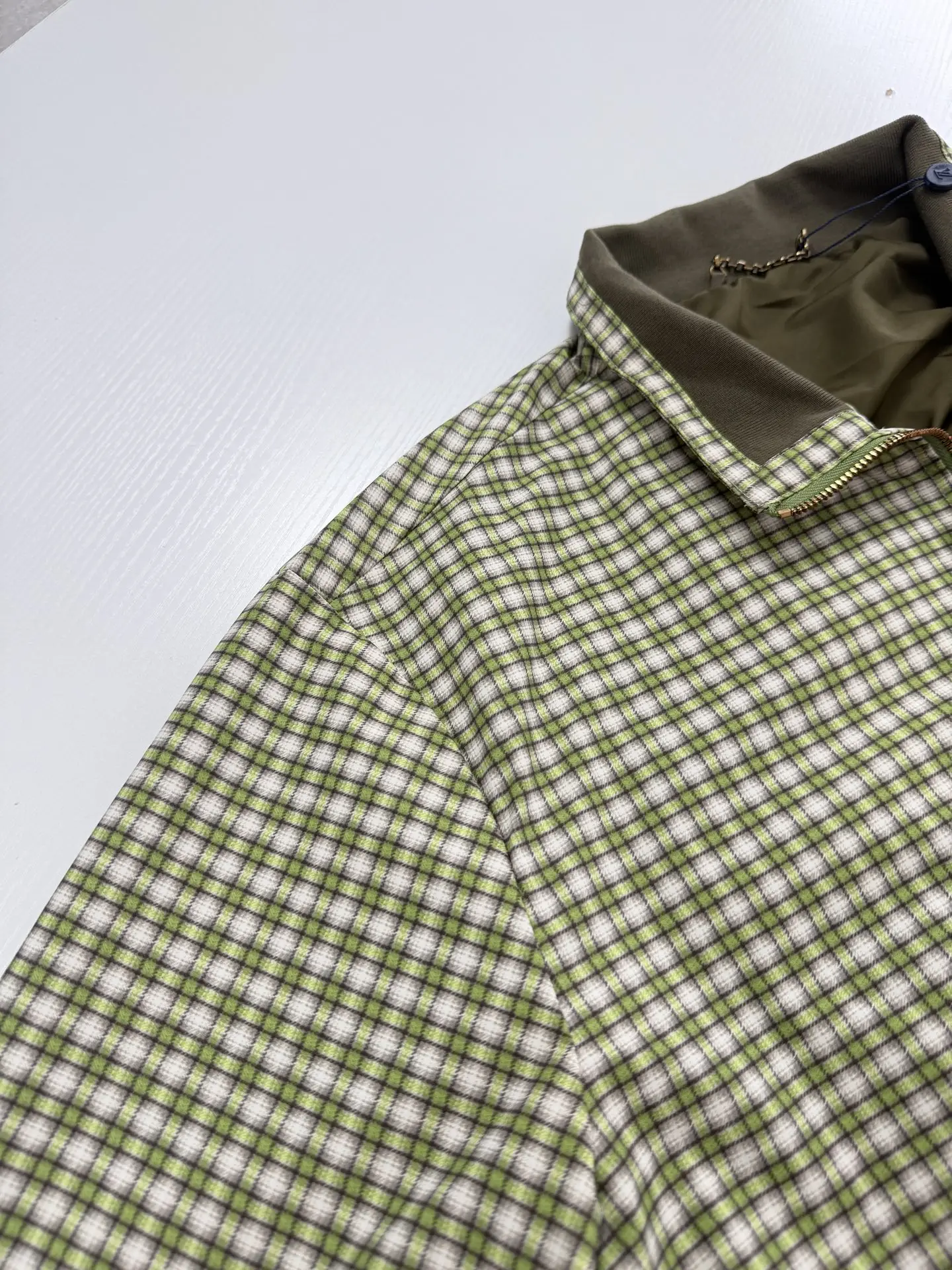 Checkered Gradient Harrington Jacket D30019950 — view 5