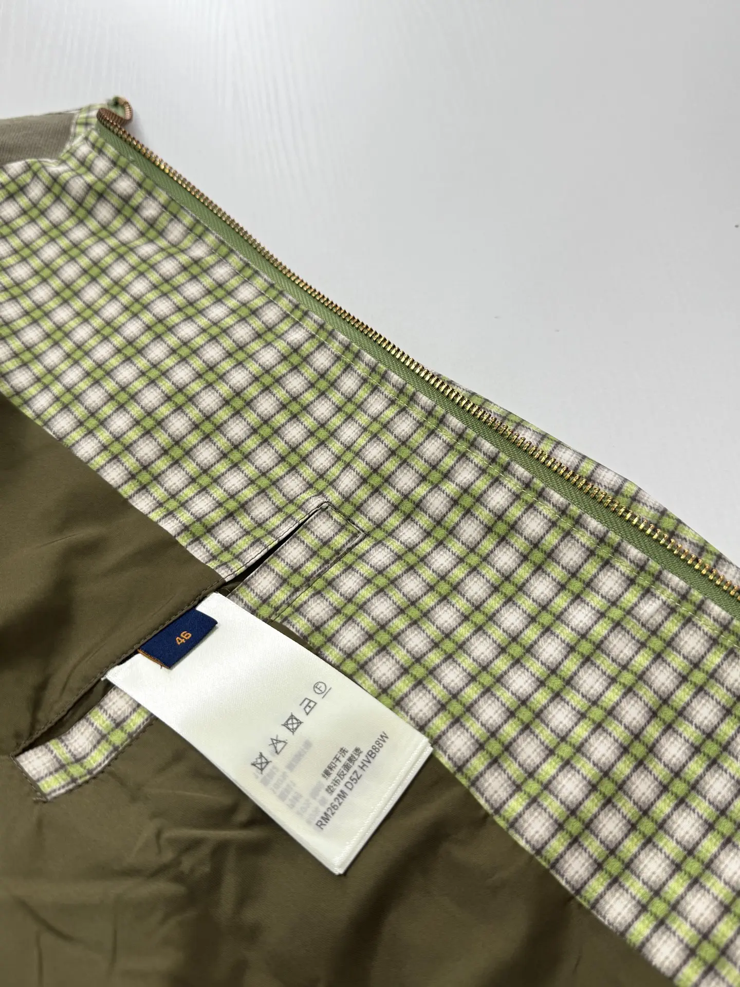 Checkered Gradient Harrington Jacket D30019950 — view 12