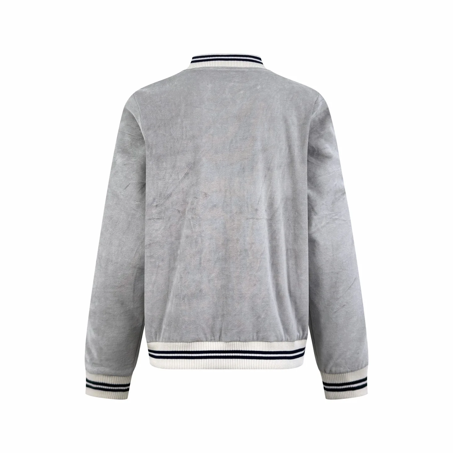 Triomphe Embroidered Velour Bomber Jacket D30021890 — view 2