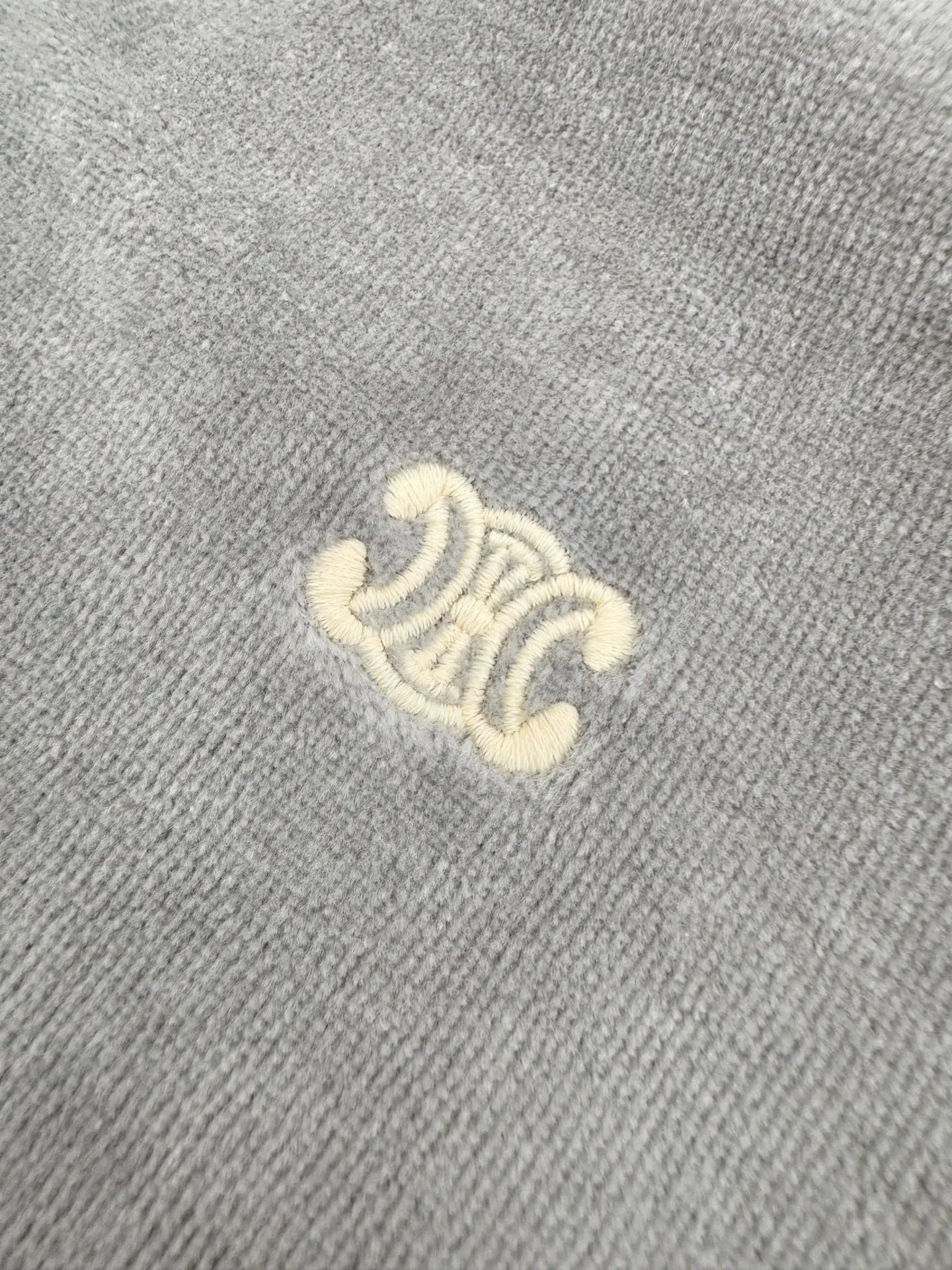 Triomphe Embroidered Velour Bomber Jacket D30021890 — view 4