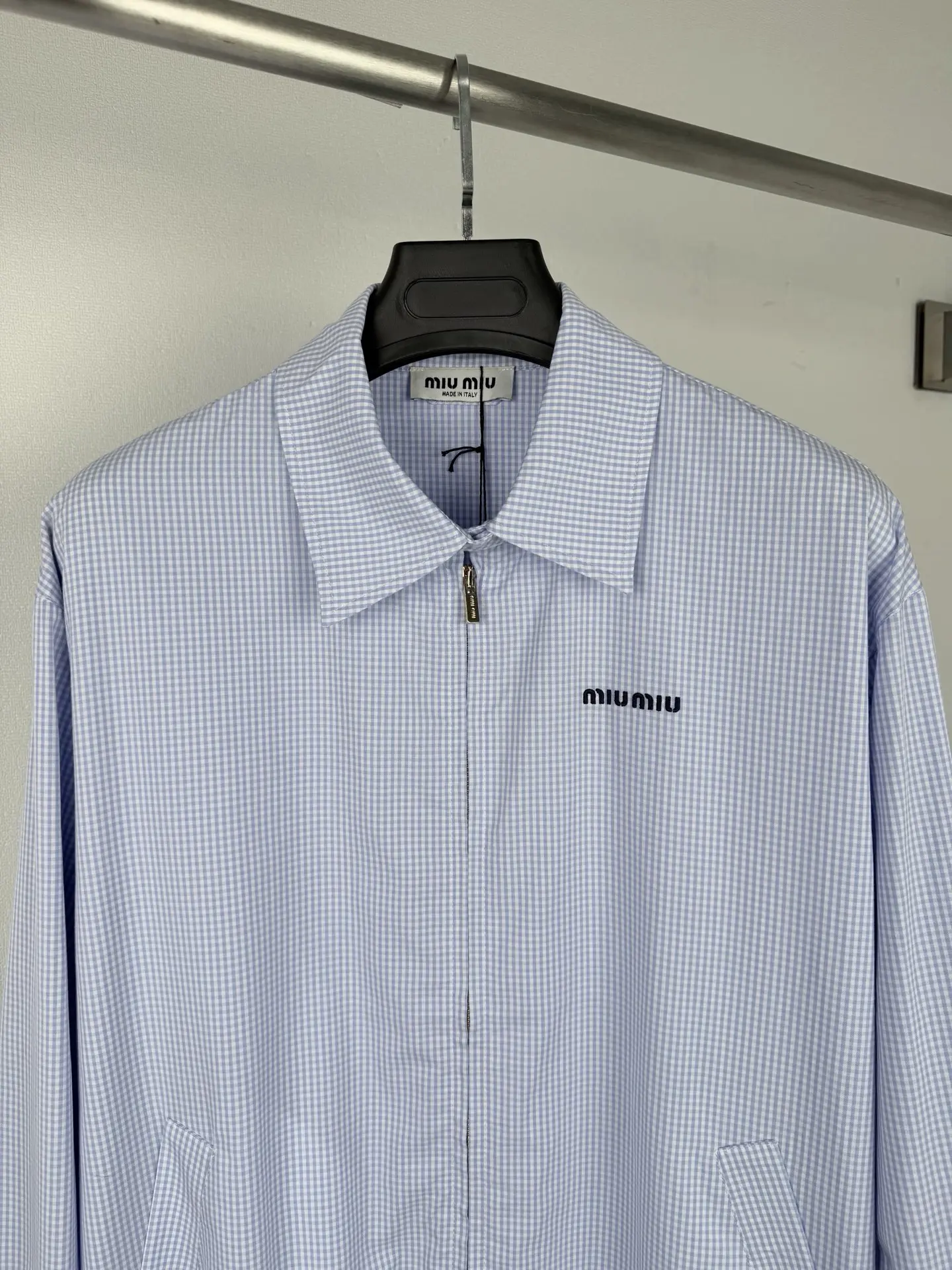 Gingham Check Harrington Jacket D30020007 — view 2