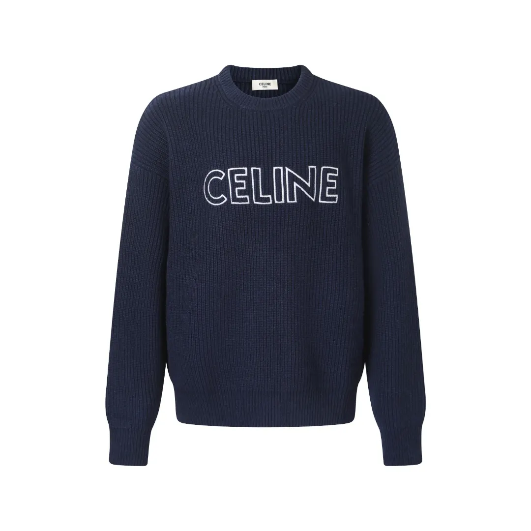 Logo-Embroidered Ribbed Merino Wool Sweater D30020041