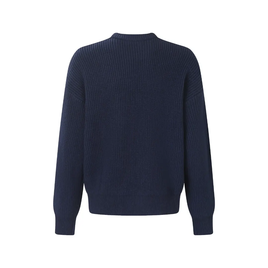 Logo-Embroidered Ribbed Merino Wool Sweater D30020041 — view 3