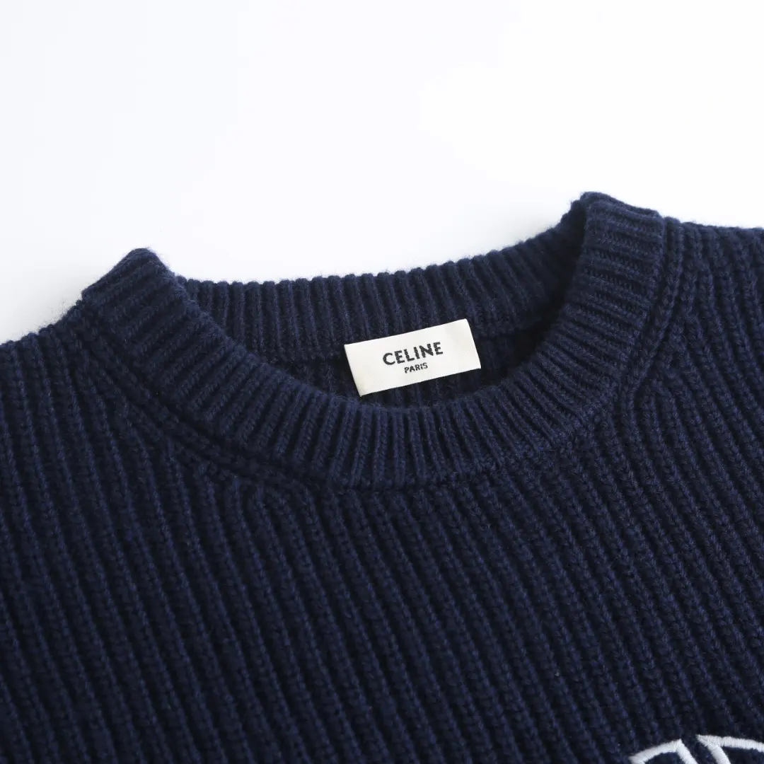 Logo-Embroidered Ribbed Merino Wool Sweater D30020041 — view 4