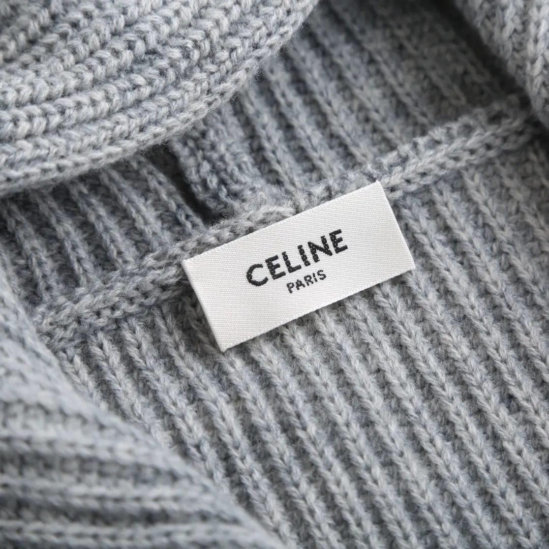 Triomphe Logo Merino Wool Zip-Up Knit Hoodie D30521912 — view 5