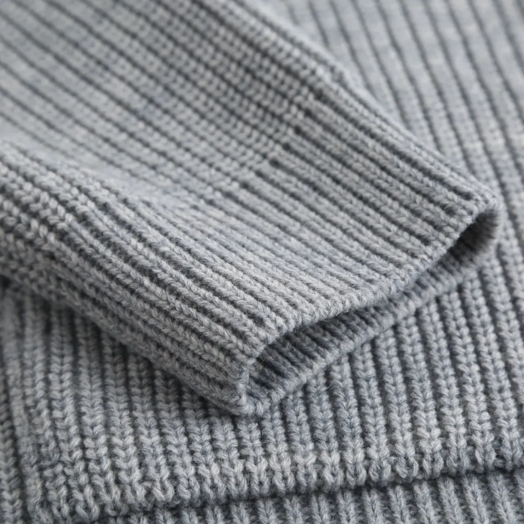Triomphe Logo Merino Wool Zip-Up Knit Hoodie D30521912 — view 10