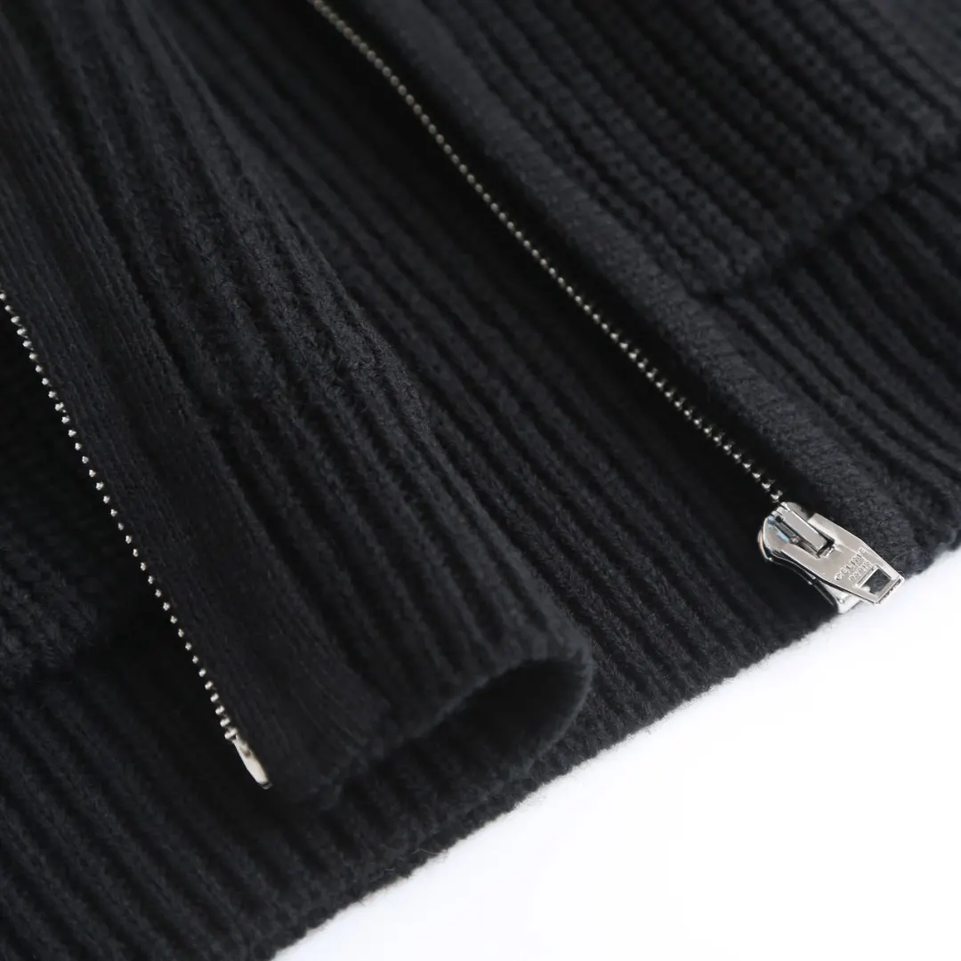 Logo-Embroidered Merino Wool Zip-Up Hoodie D30521913 — view 11