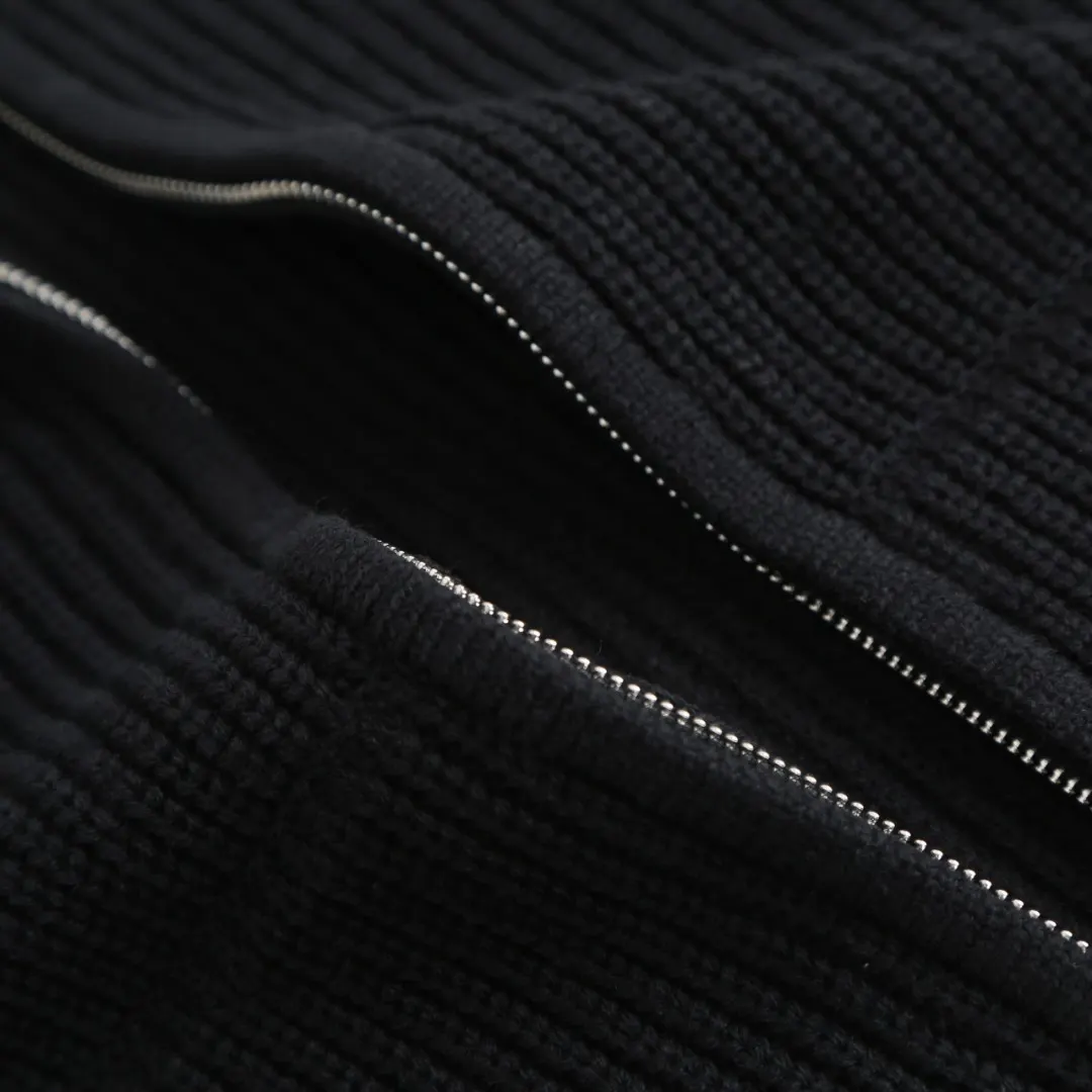 Logo-Embroidered Merino Wool Zip-Up Hoodie D30521913 — view 12