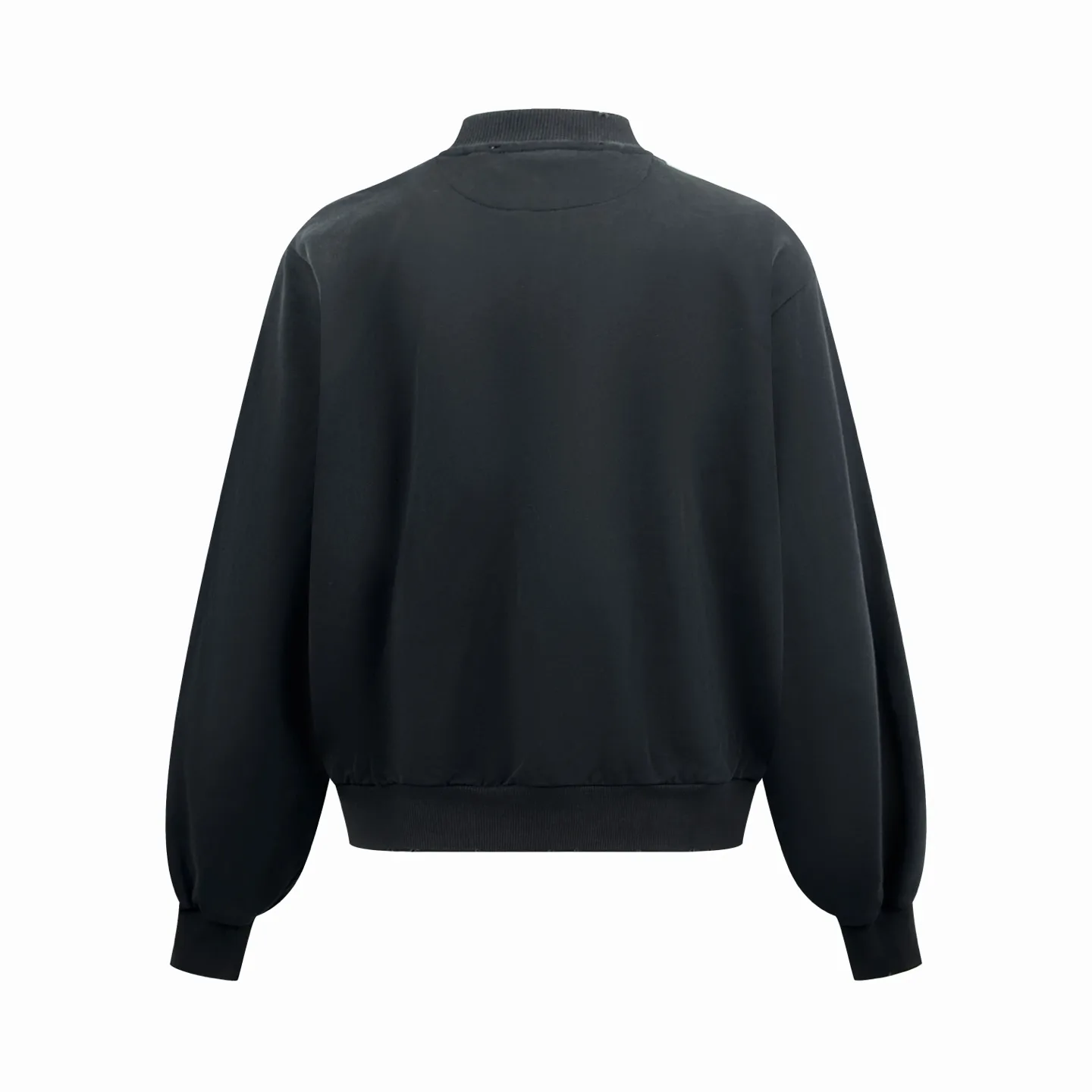 Logo Print Distressed Zip-Up Sweatshirt D31023481 — view 2