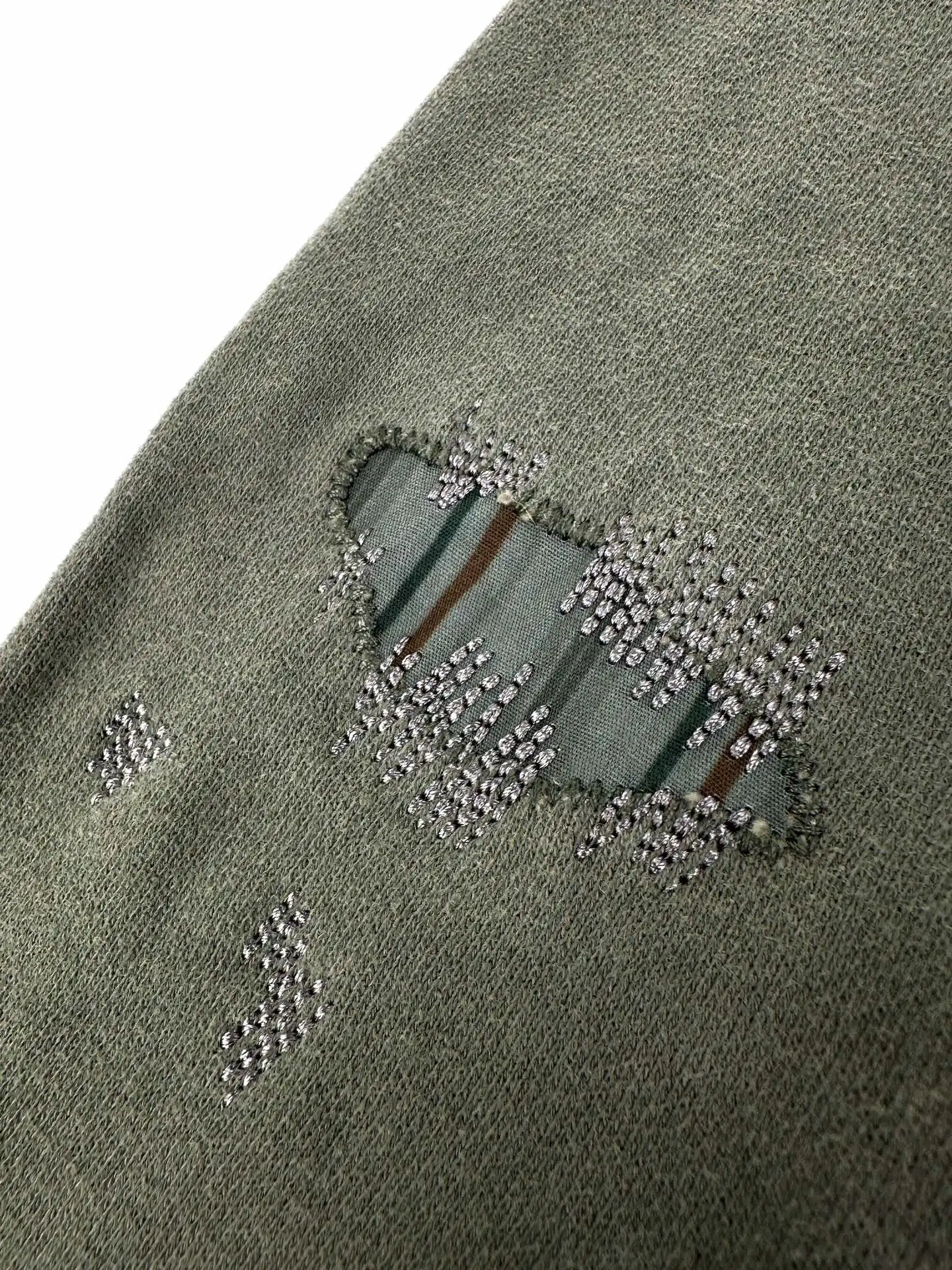 Distressed Acid-Wash Zip-Up Hoodie D31021887 — view 8