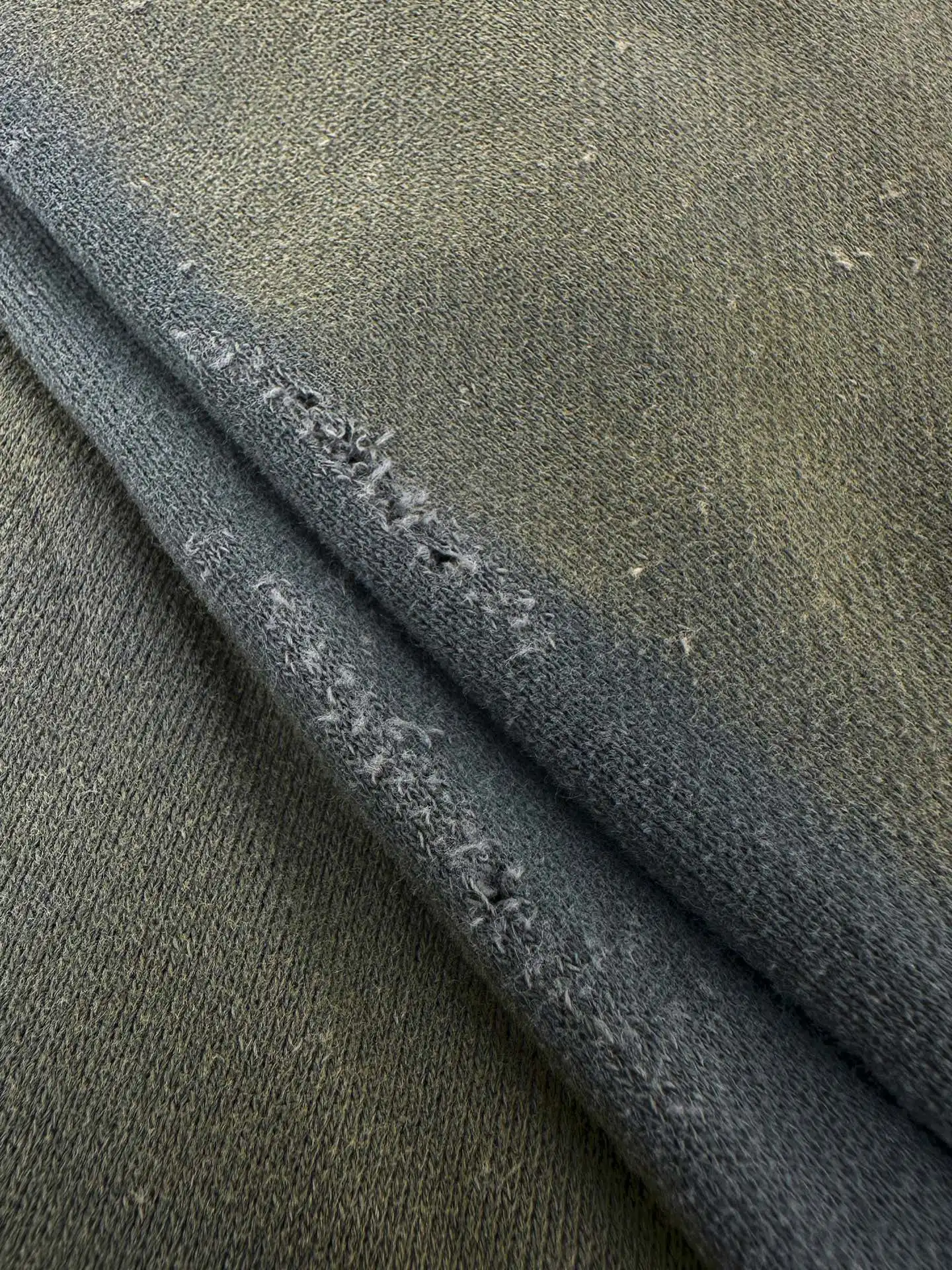 Distressed Acid-Wash Zip-Up Hoodie D31021887 — view 11