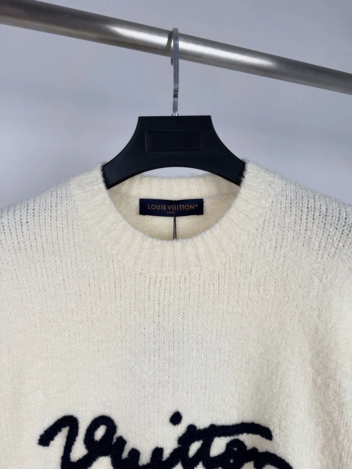 Logo Embroidery Crew-Neck Knit Sweater D31020034 — view 5