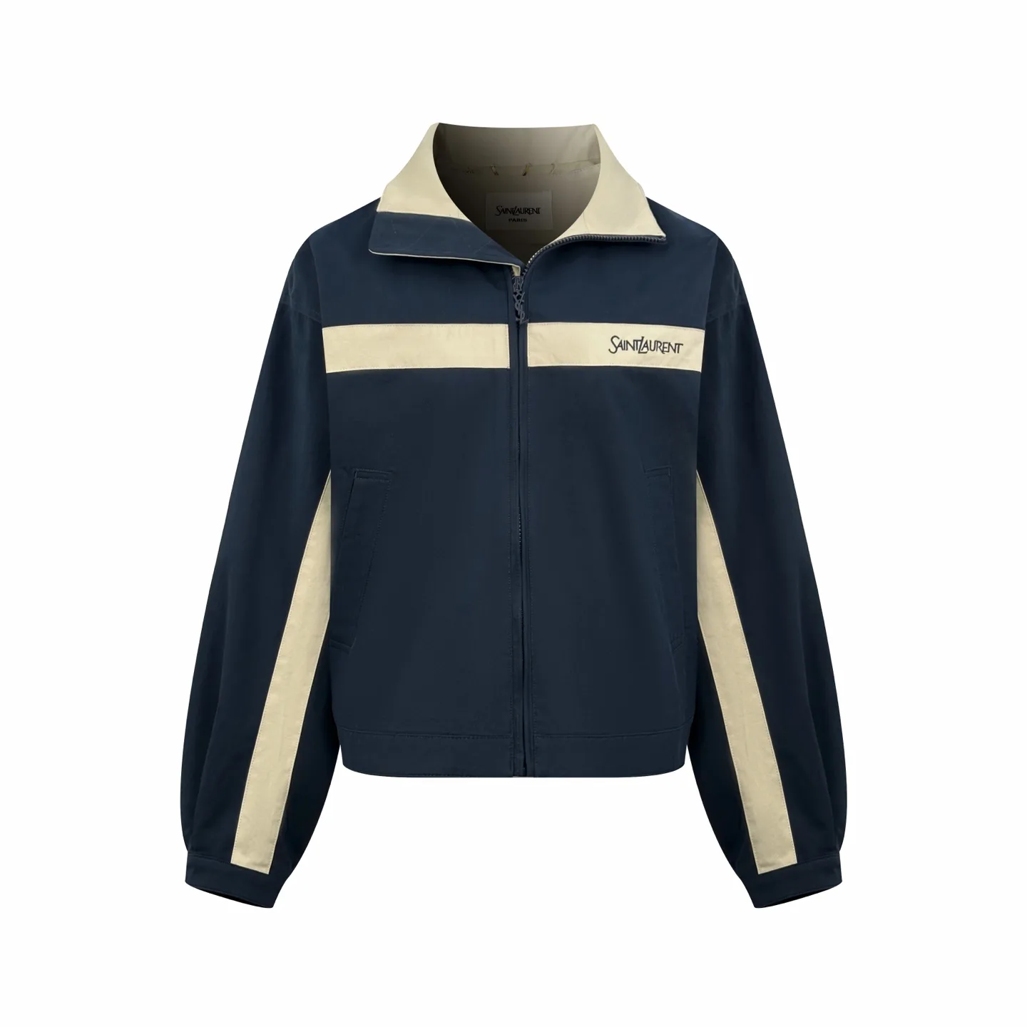 Logo Embroidered Color-Block Poplin Jacket D31521409