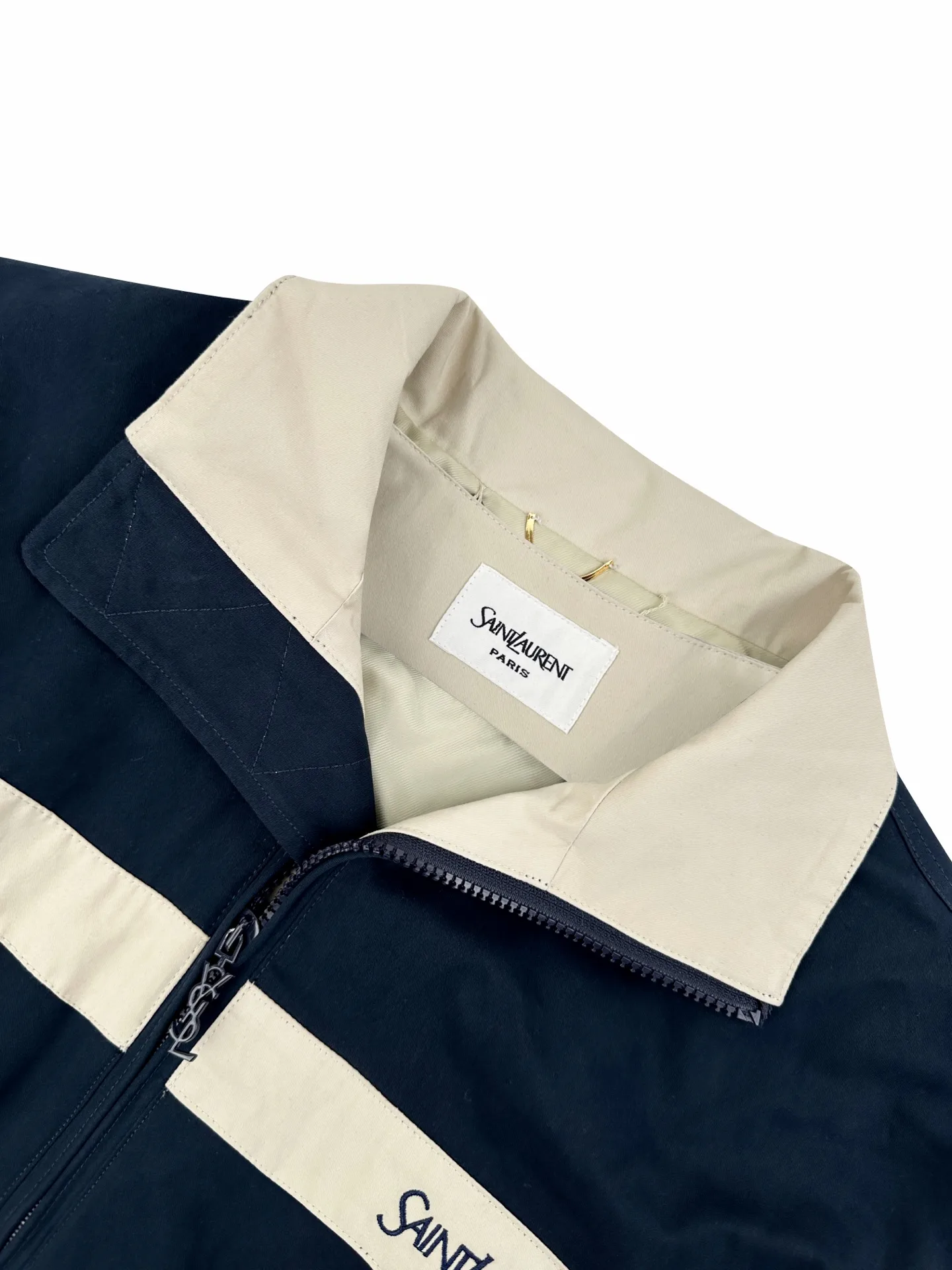 Logo Embroidered Color-Block Poplin Jacket D31521409 — view 3